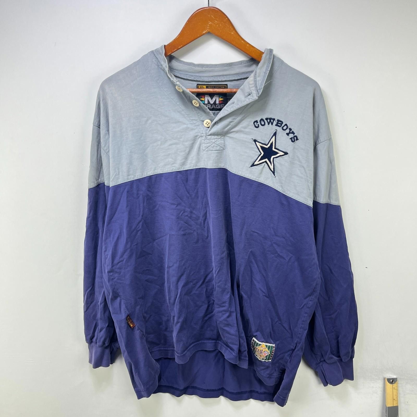 Other Vintage 90s Dallas Cowboys NFL Henley Shirt XL Navy Size ONE SIZE - 1 Thumbnail