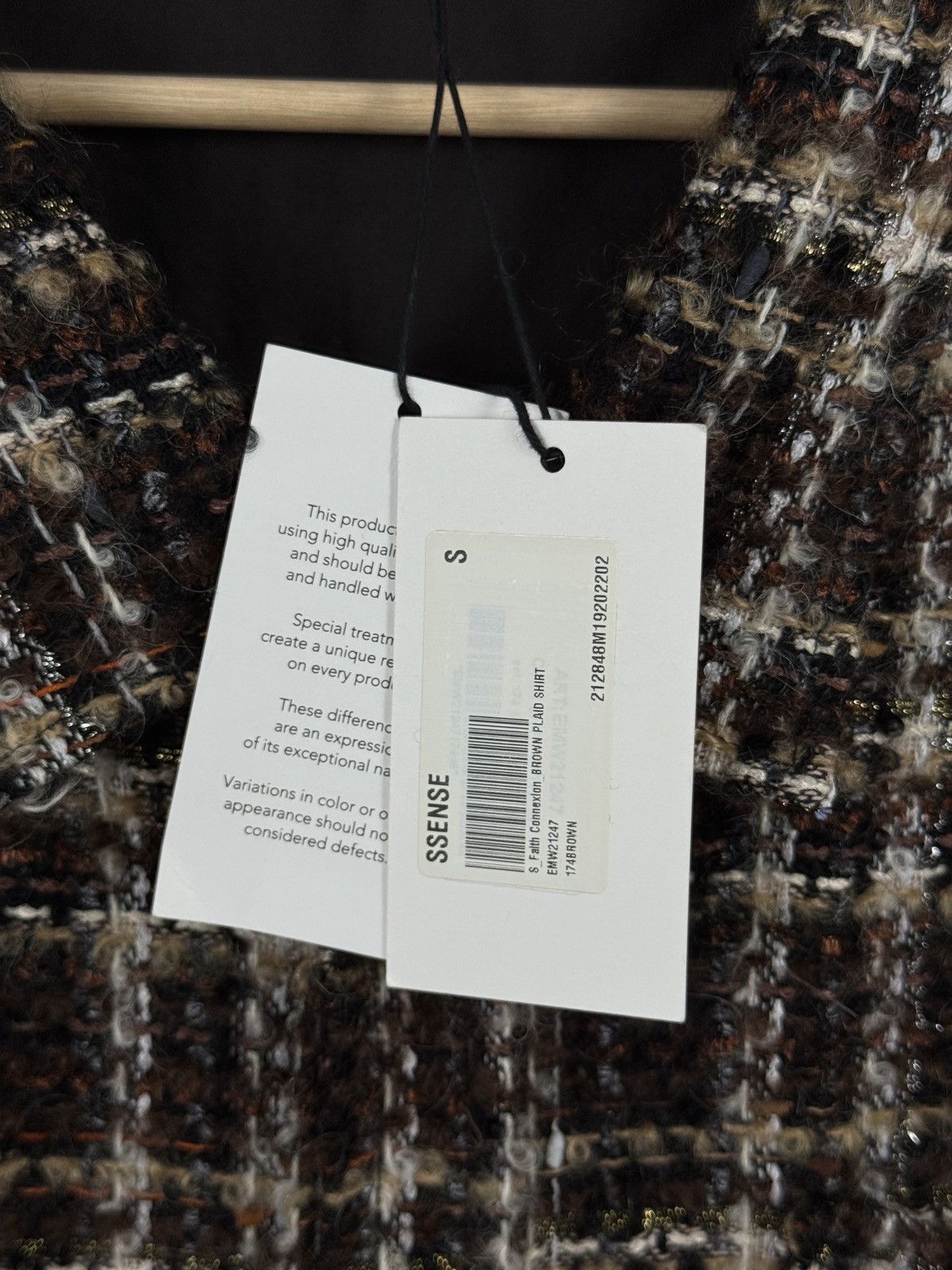 Faith Connexion Faith Connexion Brown Tweed Plaid Shirt Size US S / EU 44-46 / 1 - 4 Thumbnail