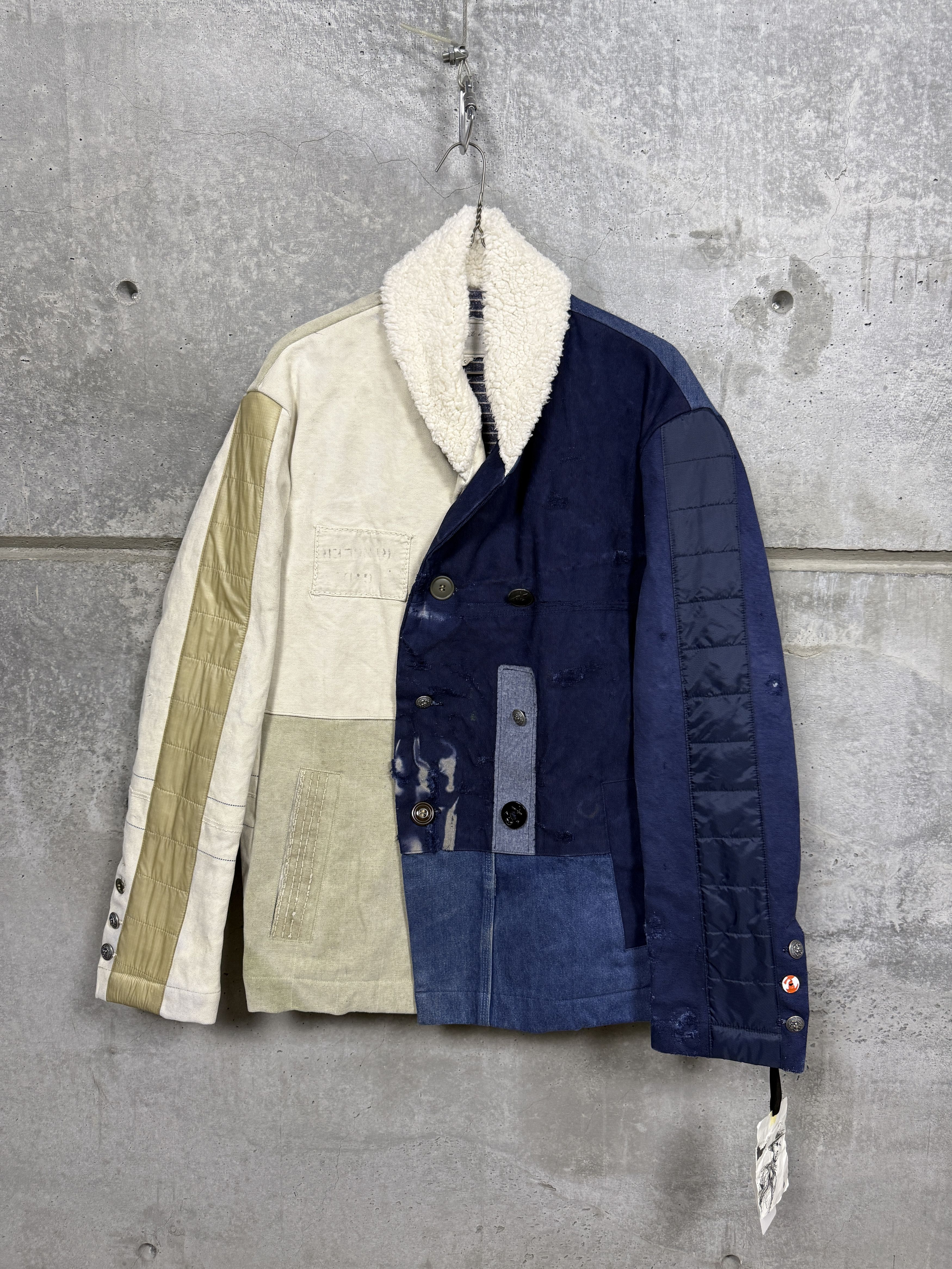 Greg Lauren Greg Lauren Mixed Media US NAVY Peacoat Jacket Size US XXL / EU 58 / 5 - 1 Thumbnail