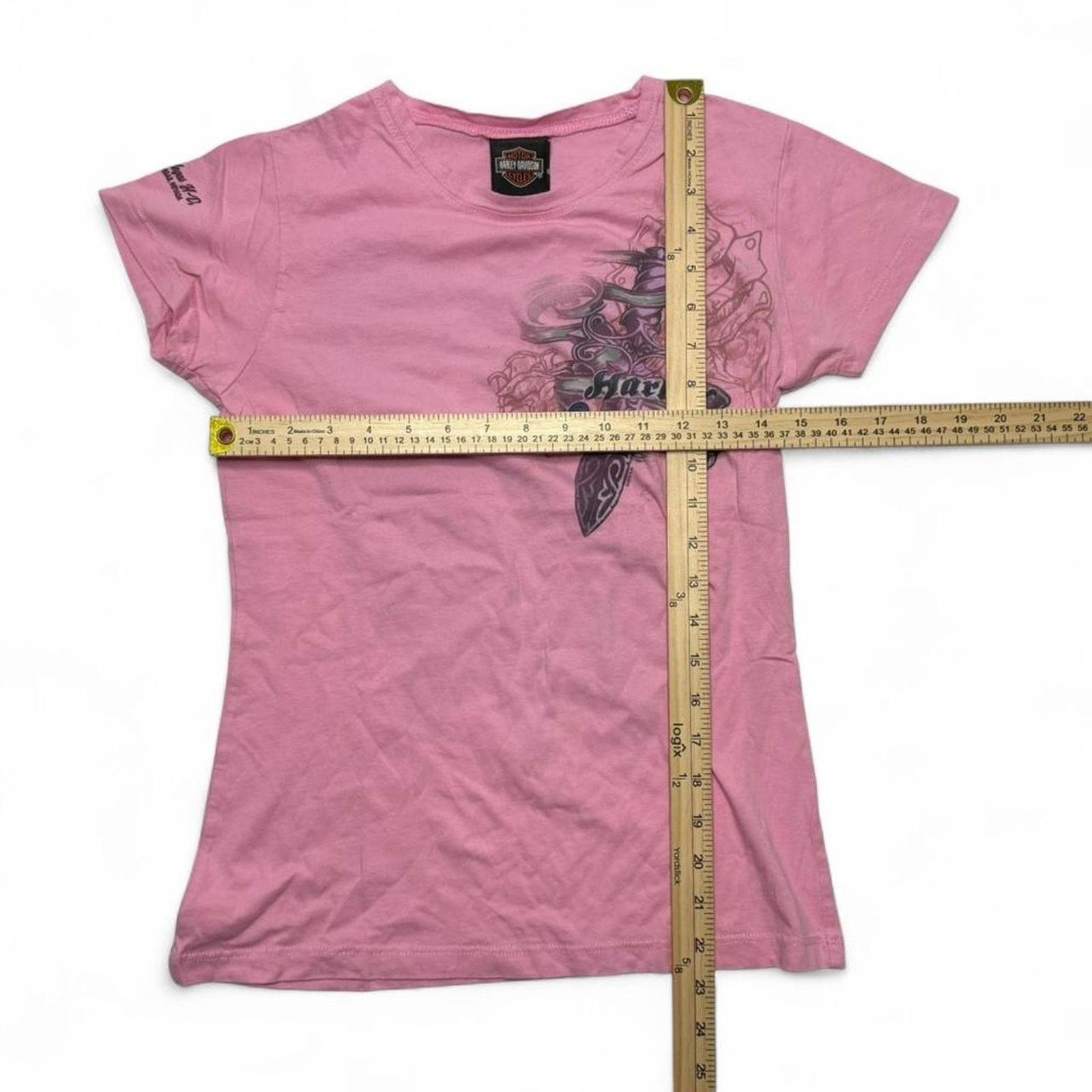 Harley Davidson Harley Davidson Pink Gothic 100% Cotton Fitted Full Size M Size M / US 6-8 / IT 42-44 - 5 Thumbnail