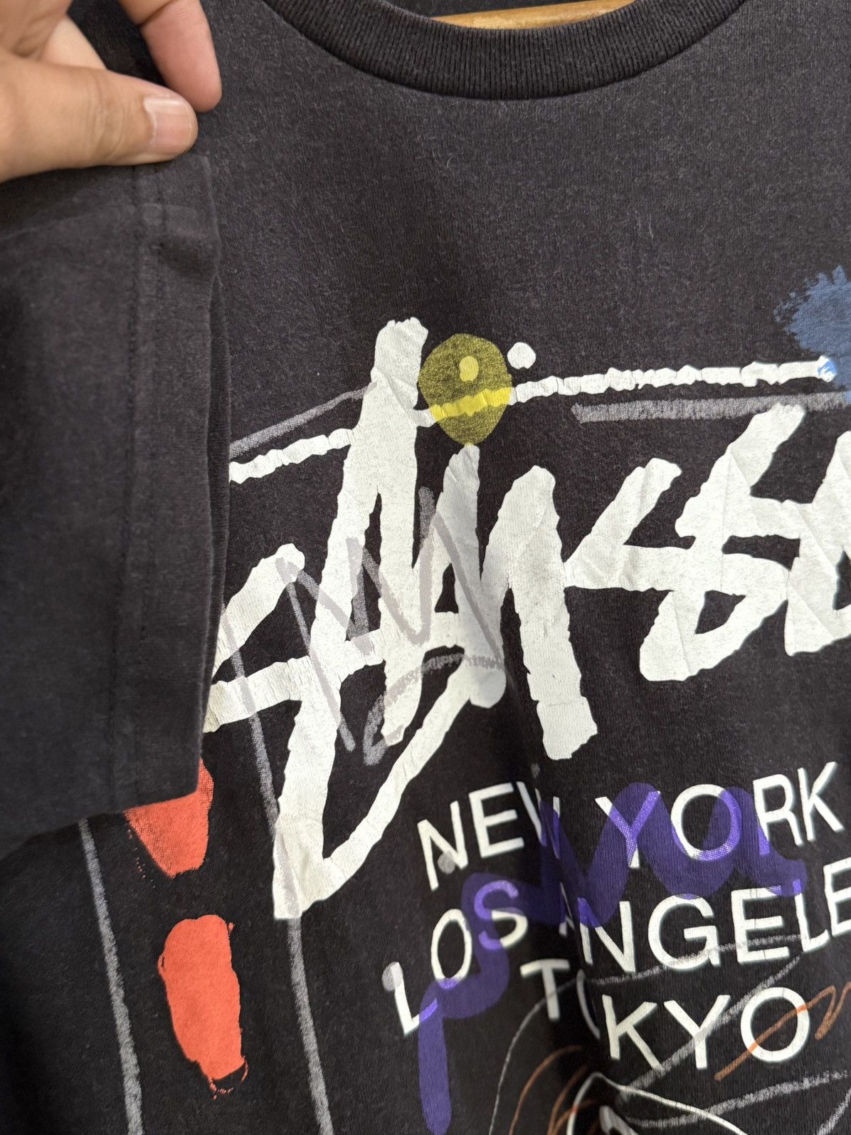 Stussy Thrashed Stussy Tour Backhit Sun Faded Tee Size US M / EU 48-50 / 2 - 9 Thumbnail