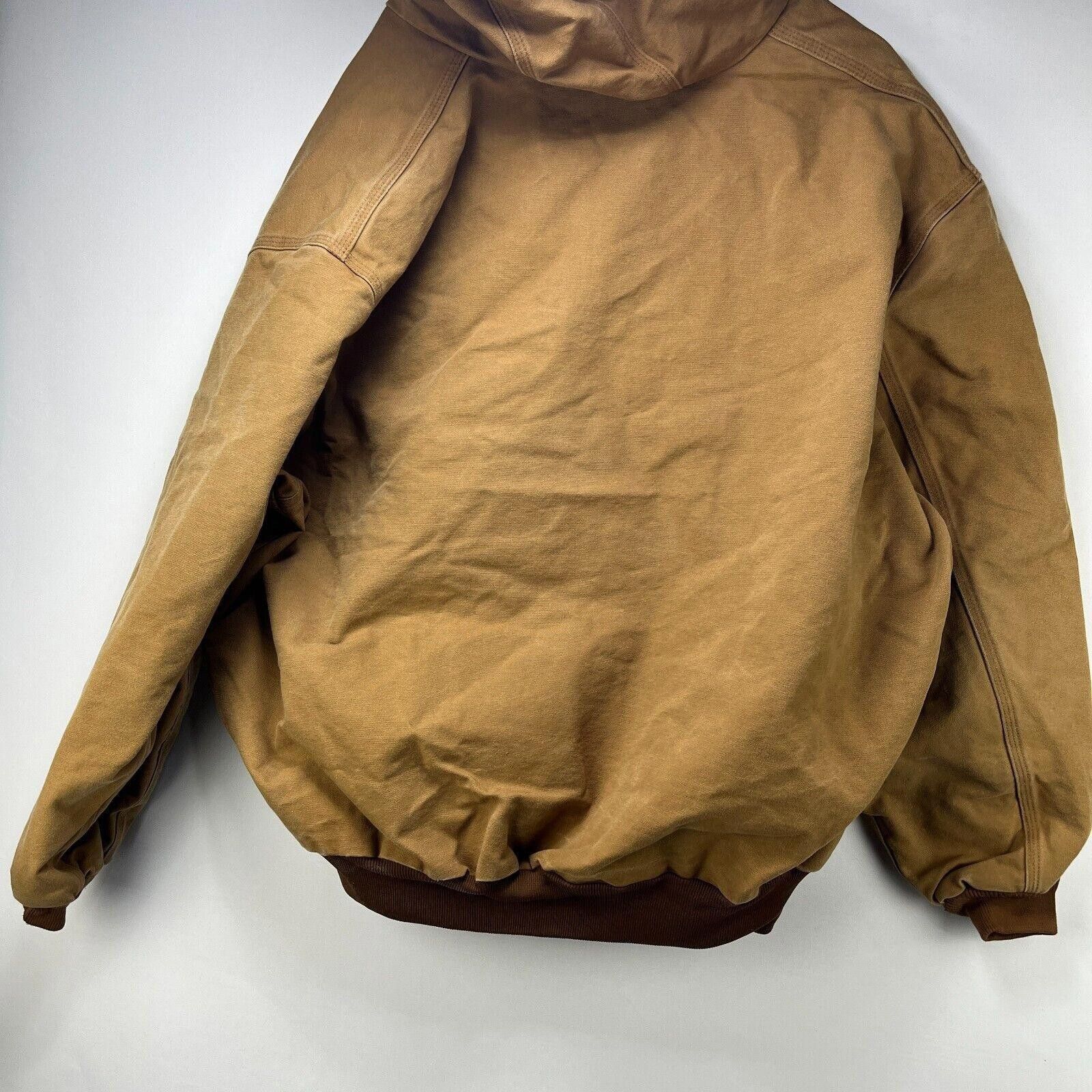 Carhartt Vintage 90s Carhartt Zip up Hooded Jacket 4XL J131 Brown Size US XXL / EU 58 / 5 - 9 Thumbnail