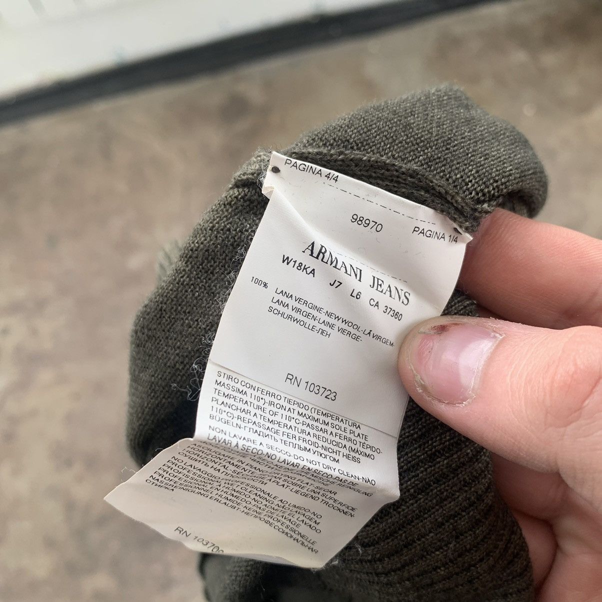 Armani Vintage Armani Jeans Baggy Sweater Size US XL / EU 56 / 4 - 8 Thumbnail