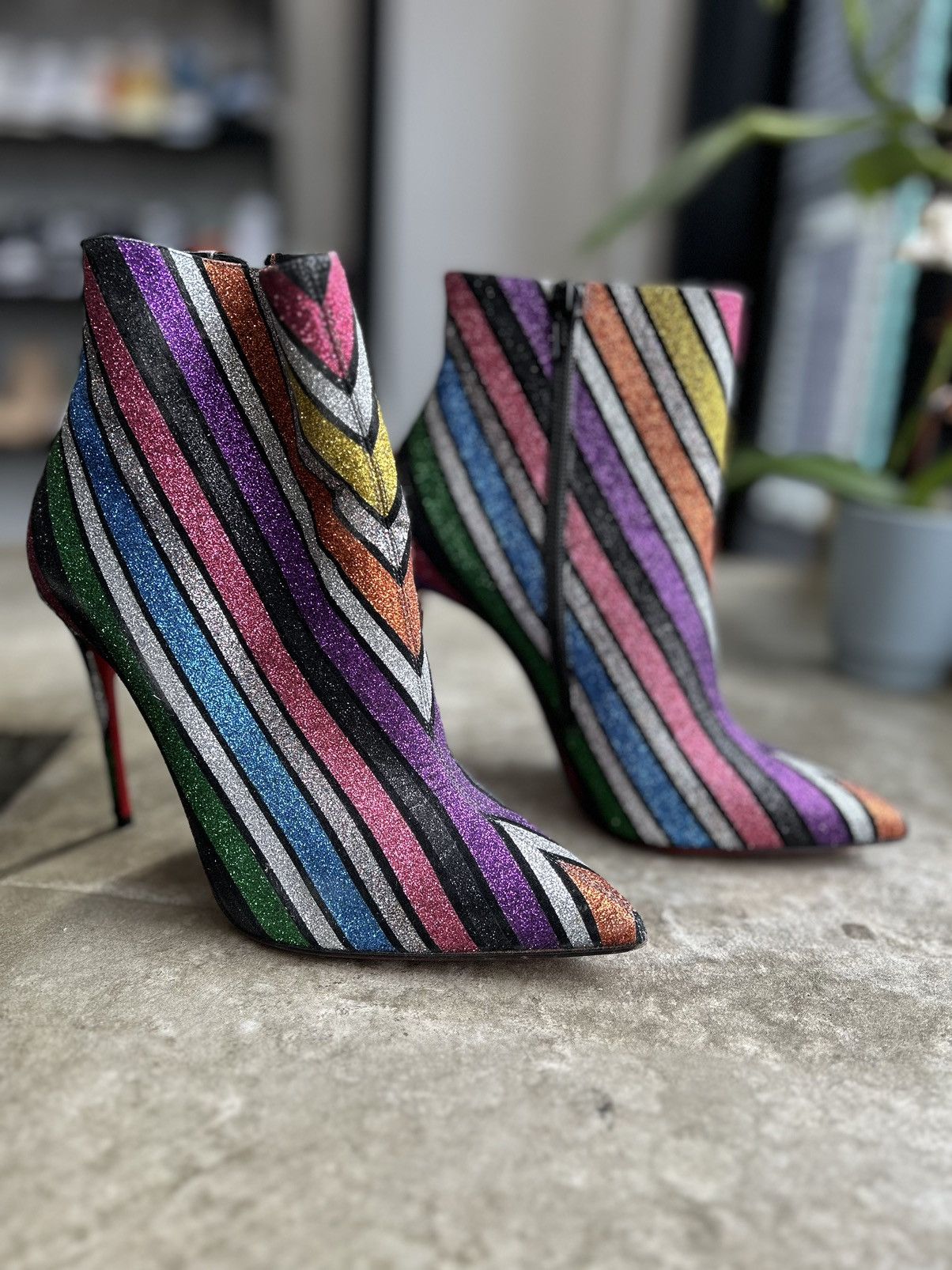 Christian Louboutin Louboutin Rainbow Glitter Heels Grailed