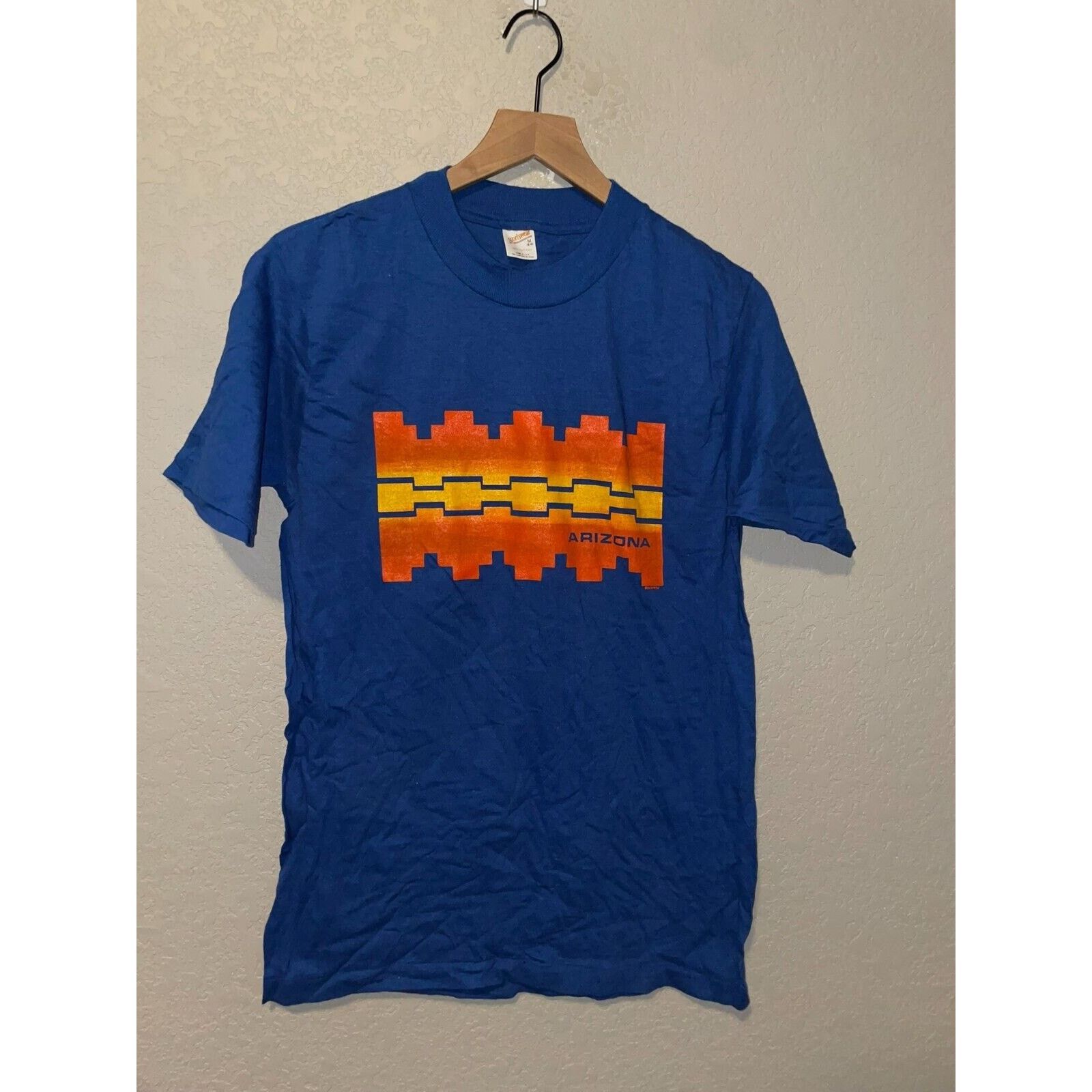 Other Vintage 80s Arizona Shirt State Orange Blue Tee 1986 Medium Size US M / EU 48-50 / 2 - 1 Thumbnail