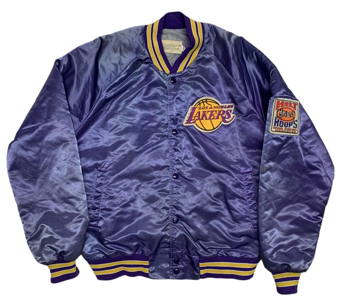 NBA Vintage Los Angeles lakers satin pocket chalk line Size US XL / EU 56 / 4 - 4 Thumbnail