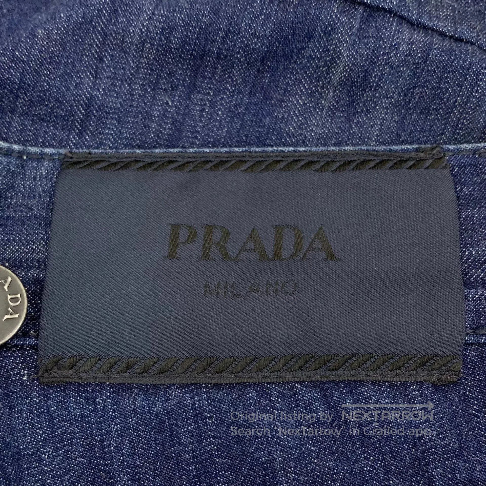 Prada Prada Dark Blue Cotton Denim Shorts. Size 25" / US 0 / IT 36 - 5 Thumbnail