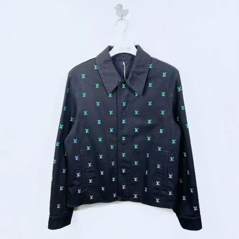 Louis Vuitton Louis Vuitton 25 New Embroidered Full Logo Denim Jacket Size US S / EU 44-46 / 1 - 1 Thumbnail
