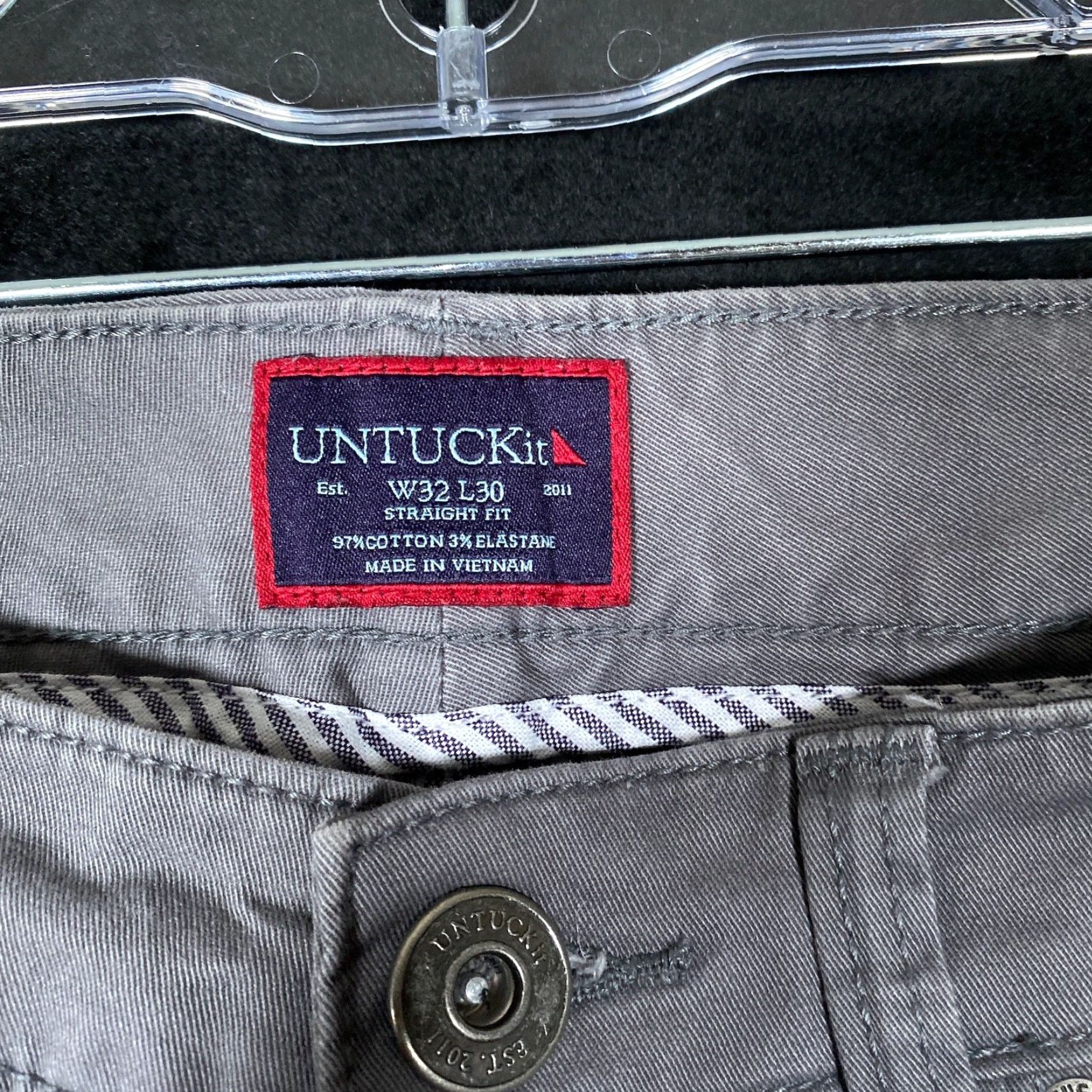 UNTUCKit UNTUCKit Jeans Mens Gray Straight Fit Cotton Blend Stretch 32x30 32x29 Regular 5-Pocket Denim Workwear Casual 90s normcore Mens Size US 32 / EU 48 - 4 Thumbnail