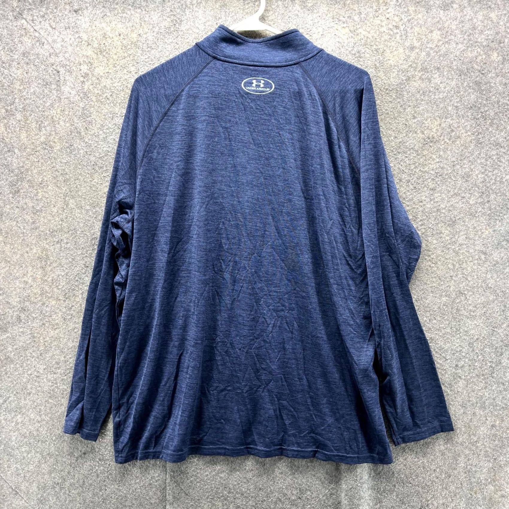 Under Armour Under Armour Pullover Mens XL Blue HeatGear Quarter Zip Long Sleeve Athletic Shirt Size US XL / EU 56 / 4 - 2 Thumbnail