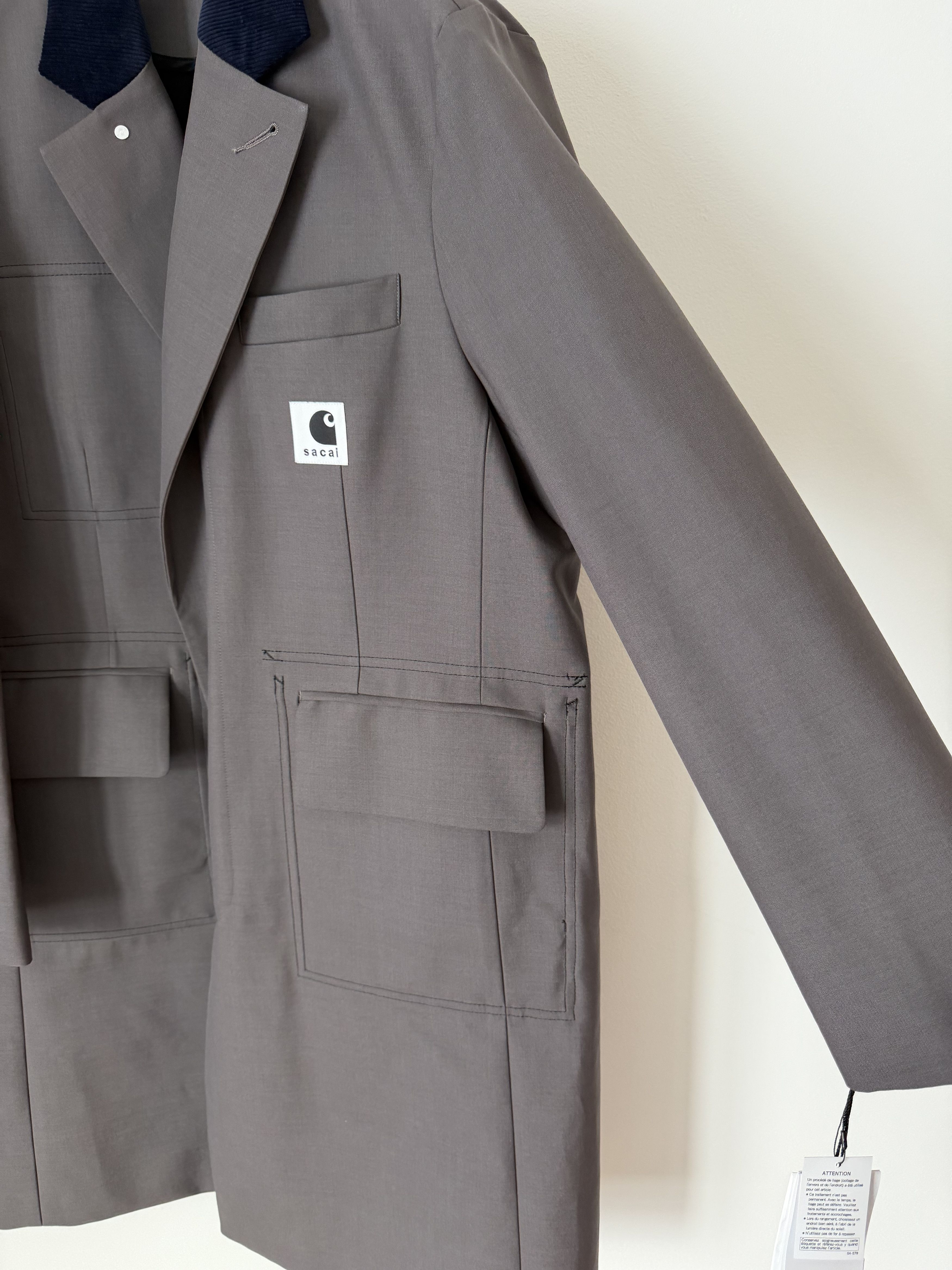 Carhartt Wip × Sacai Sacai Carhartt WIP Suiting Bonding Coat in Taupe Size US S / EU 44-46 / 1 - 5 Thumbnail