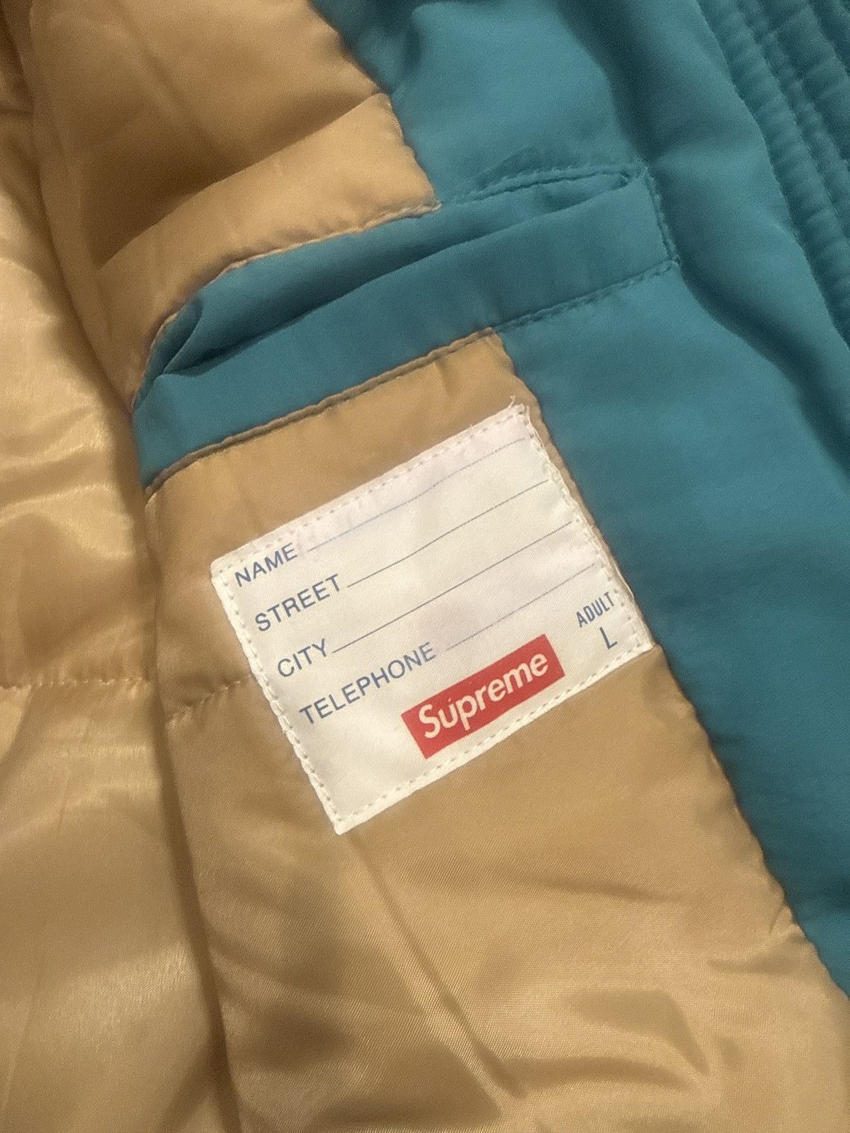 Supreme VINTAGE SUPREME SLEEVE LOGO SIDELINE PARKA TEAL SIZE L FW18 Size US L / EU 52-54 / 3 - 6 Thumbnail