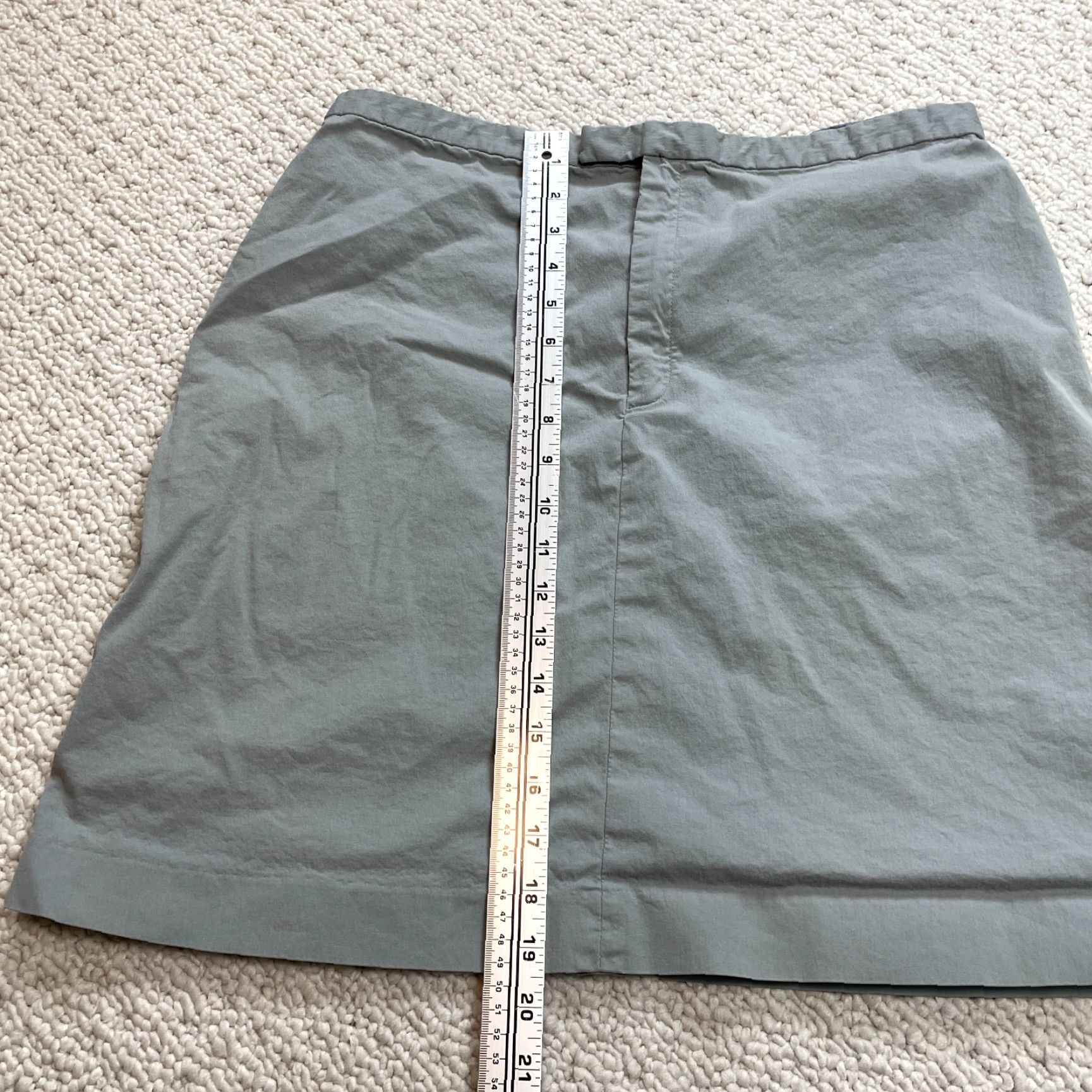 Banana Republic Banana Republic Skirt Womens 14 Gray Cotton Nylon Stretch Short Casual Solid Size 36" / US 14 / IT 50 - 2 Thumbnail