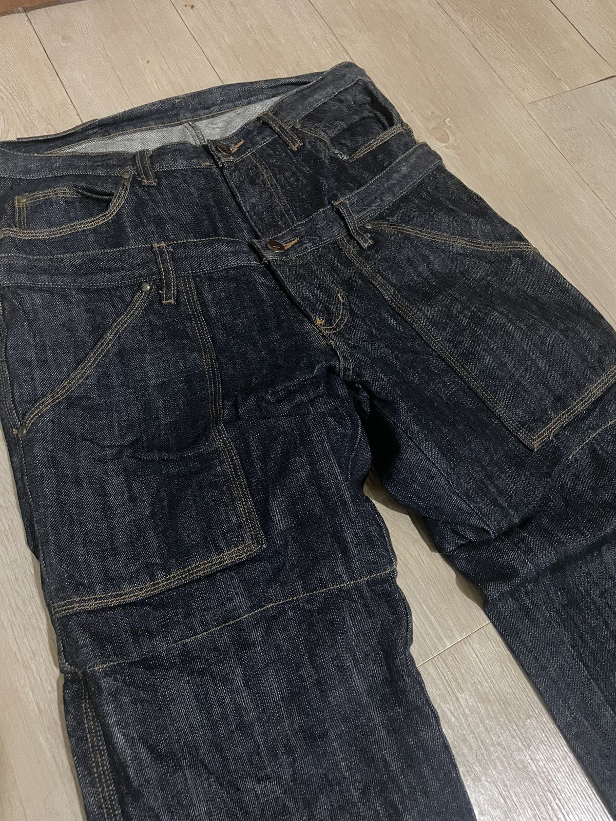 Edwin Rare❗️ Bushpants Edwin Jeans Double Waist Denim Size US 33 - 16 Thumbnail