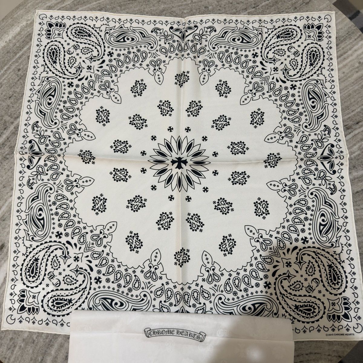 Chrome Hearts White Silk Bandana 🚫READ DESCRIPTION🚫