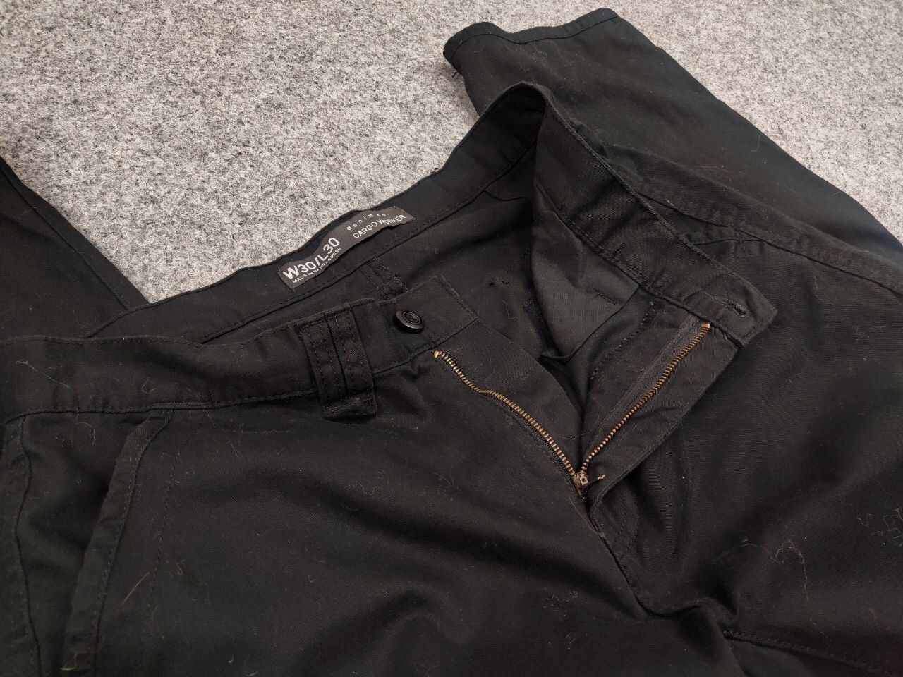 Japanese Brand Vintage Japanese Black Cargo Workwear Y2K Style Pants Size US 30 / EU 46 - 12 Thumbnail