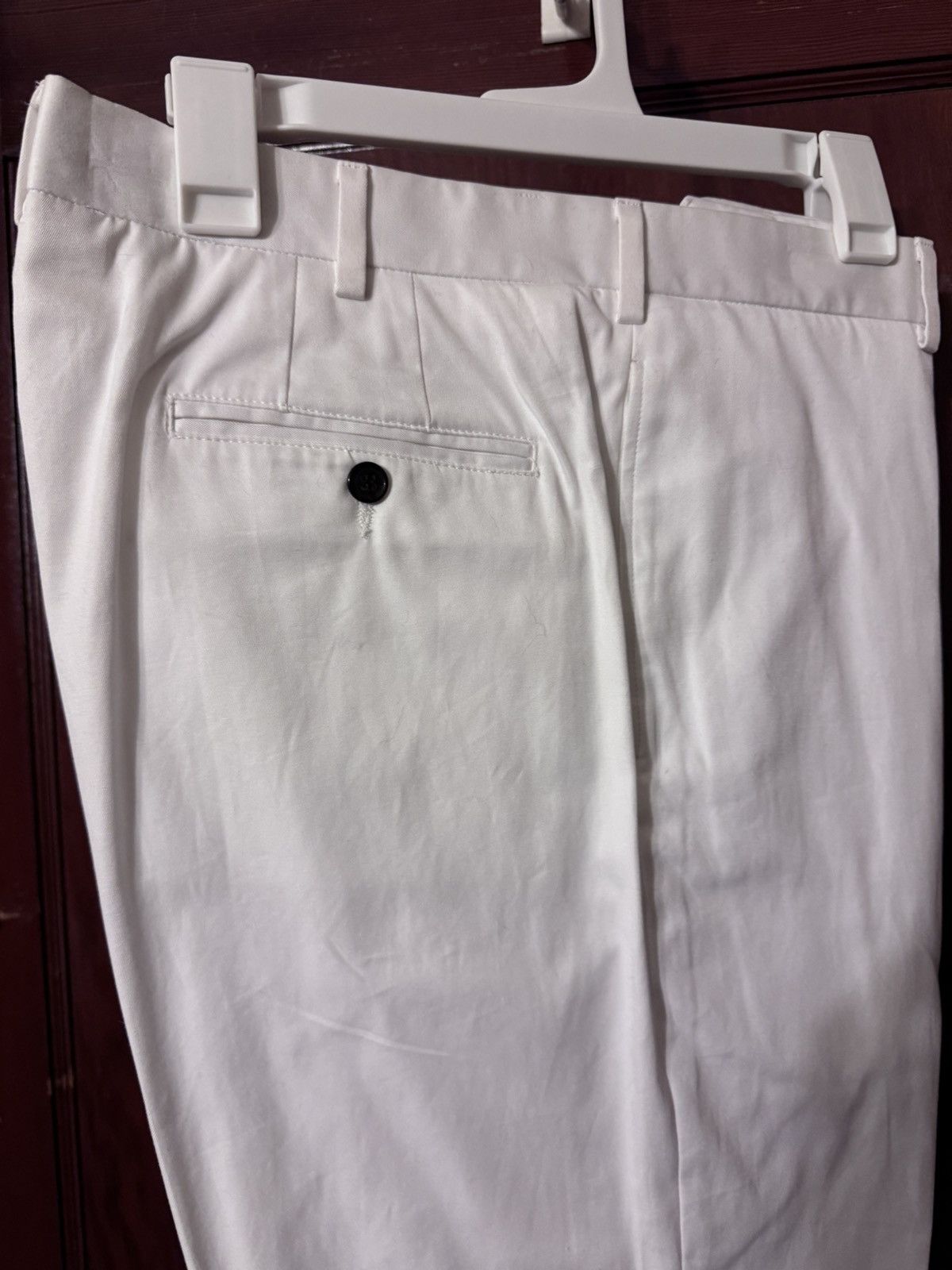 Sid Mashburn White Cotton Chinos Pants 40x28 2XL Made in USA MiUSA Size US 40 / EU 56 - 2 Thumbnail