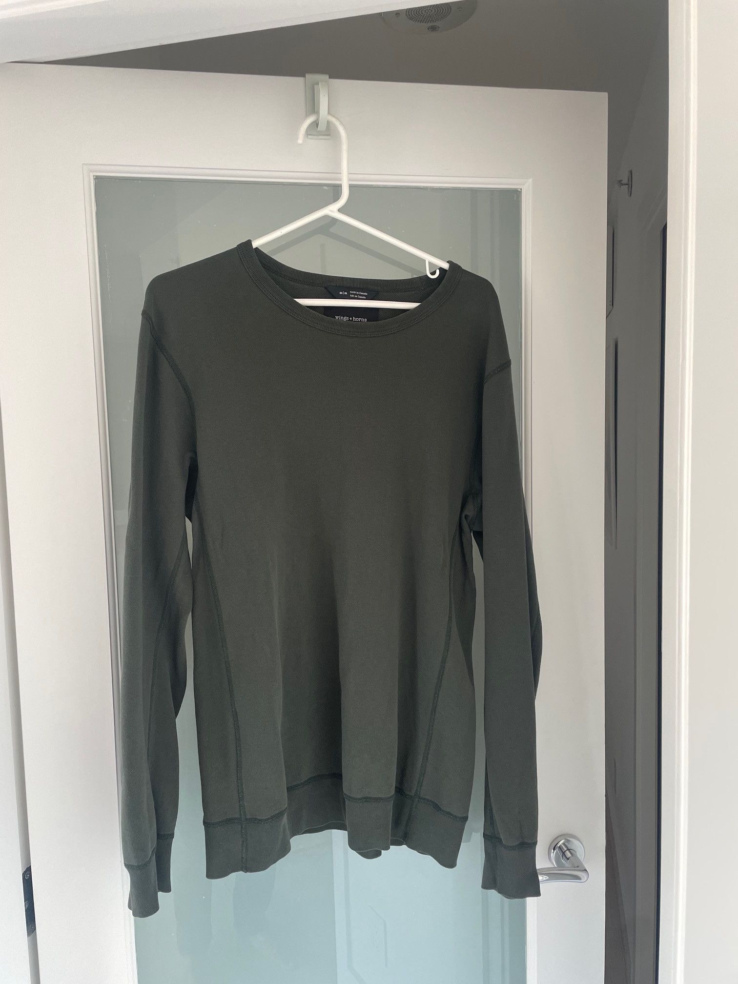Wings + Horns olive crewneck Size US M / EU 48-50 / 2 - 1 Preview