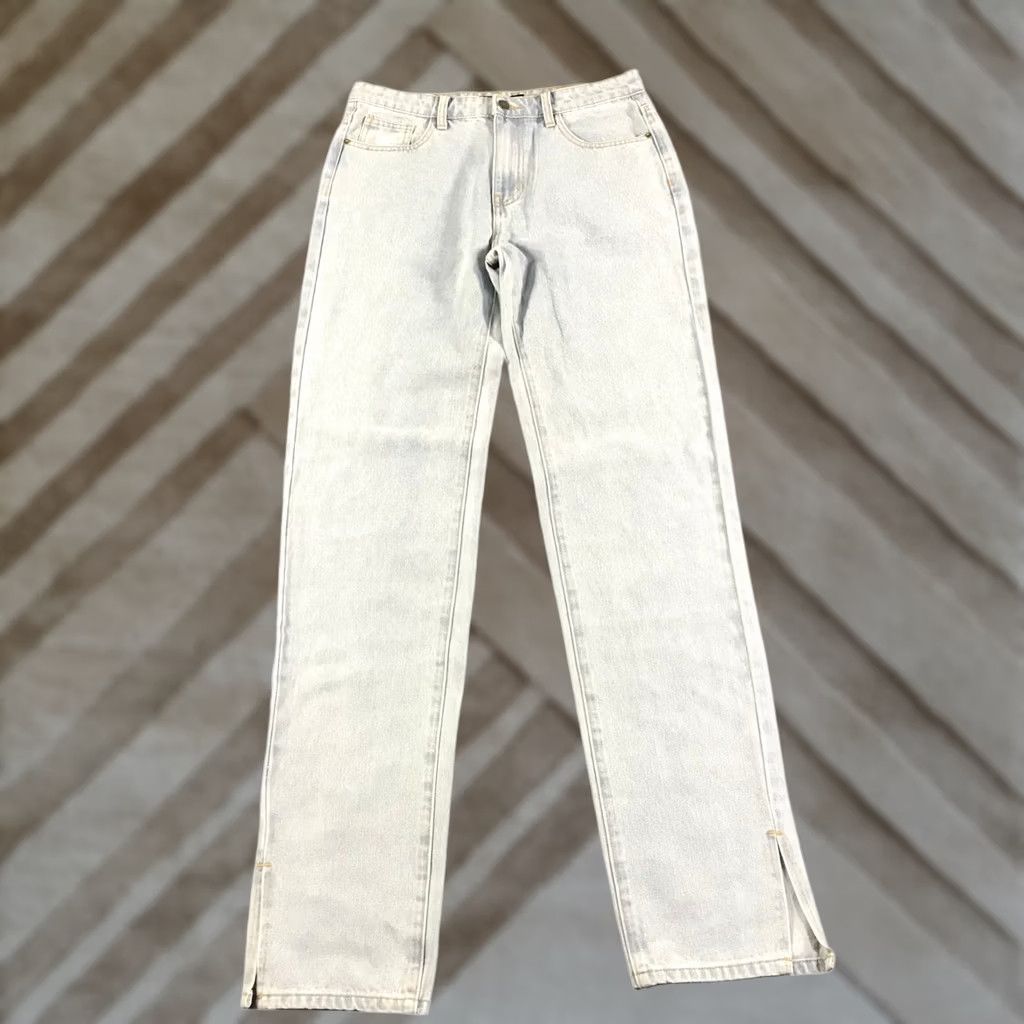 Lioness VINTAGE Lioness Alabama Jeans Light Denim High Rise Straight Slit Size S NEW Size 27" / US 4 / IT 40 - 1 Thumbnail