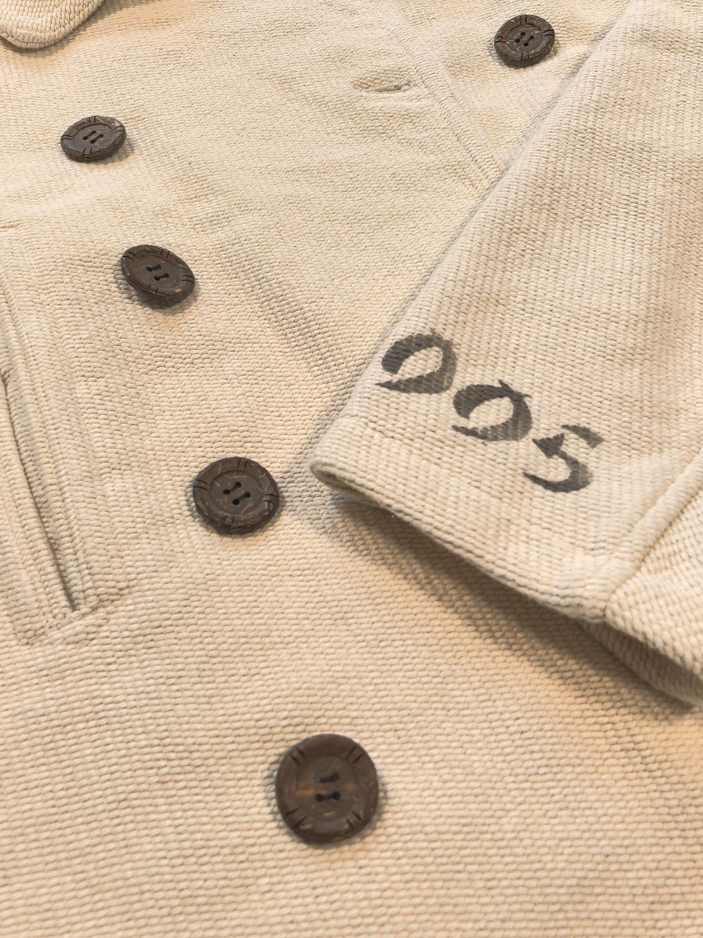 Visvim VISVIM 18SS LIEUTENANT COAT DOGI Sashiko VIP Ivory Size1 Size US S / EU 44-46 / 1 - 2 Thumbnail