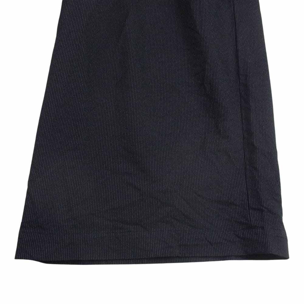 Comme des Garcons Black Short Poly-shrunk Striped 5/8 Length Pant Rubber Waist Black Size US 27 - 3 Thumbnail