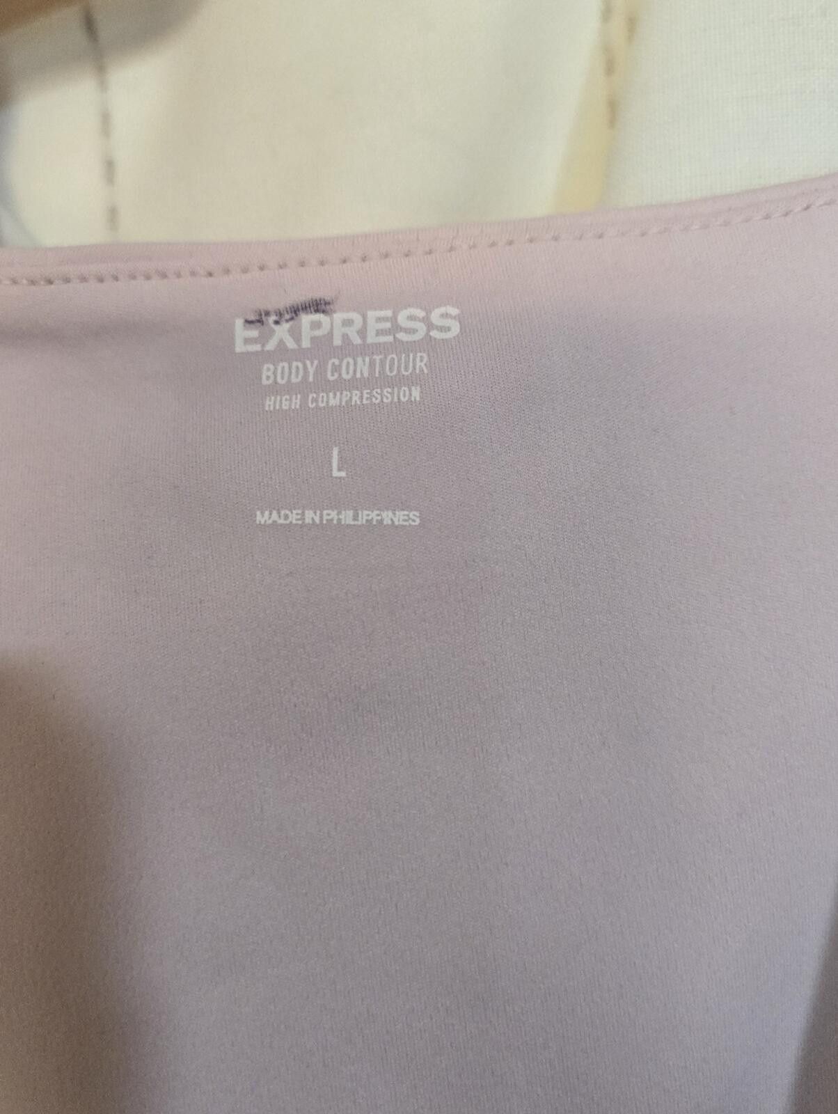 Express Body Contour High Compression Scoop Neck Cap Sleeve Bodysuit Size L / US 10 / IT 46 - 6 Thumbnail