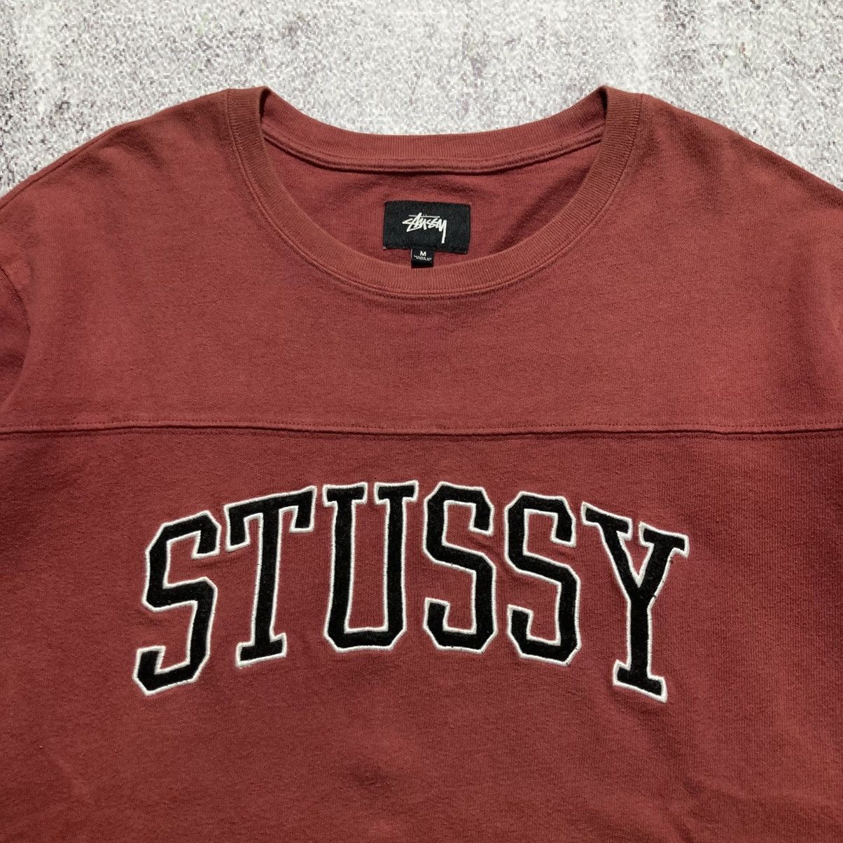 Stussy Stussy Kent Football Embroidery Longslevee Tee Size US XL / EU 56 / 4 - 4 Thumbnail