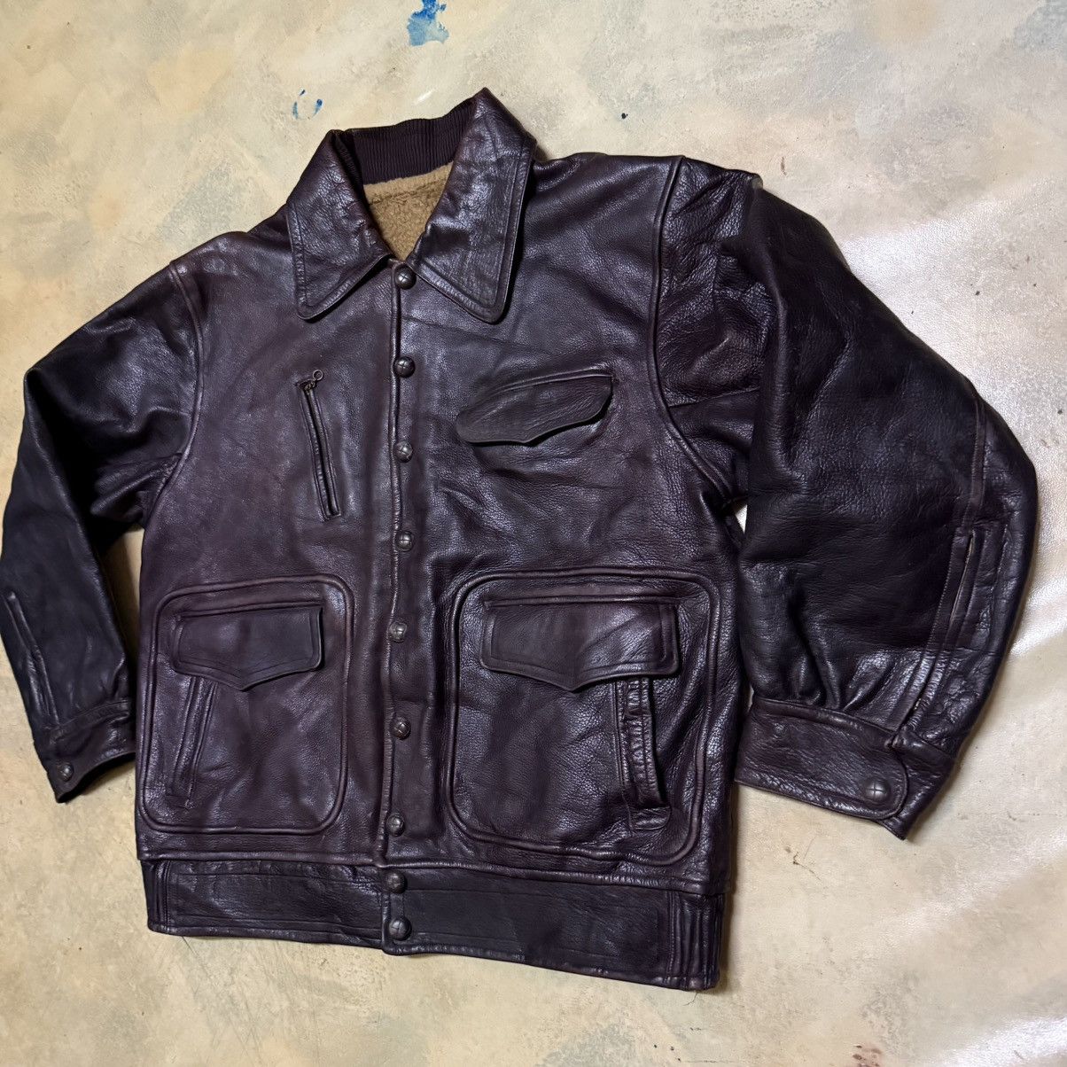 Genuine Leather Vintage Leather Jacket Size US S / EU 44-46 / 1 - 3 Thumbnail
