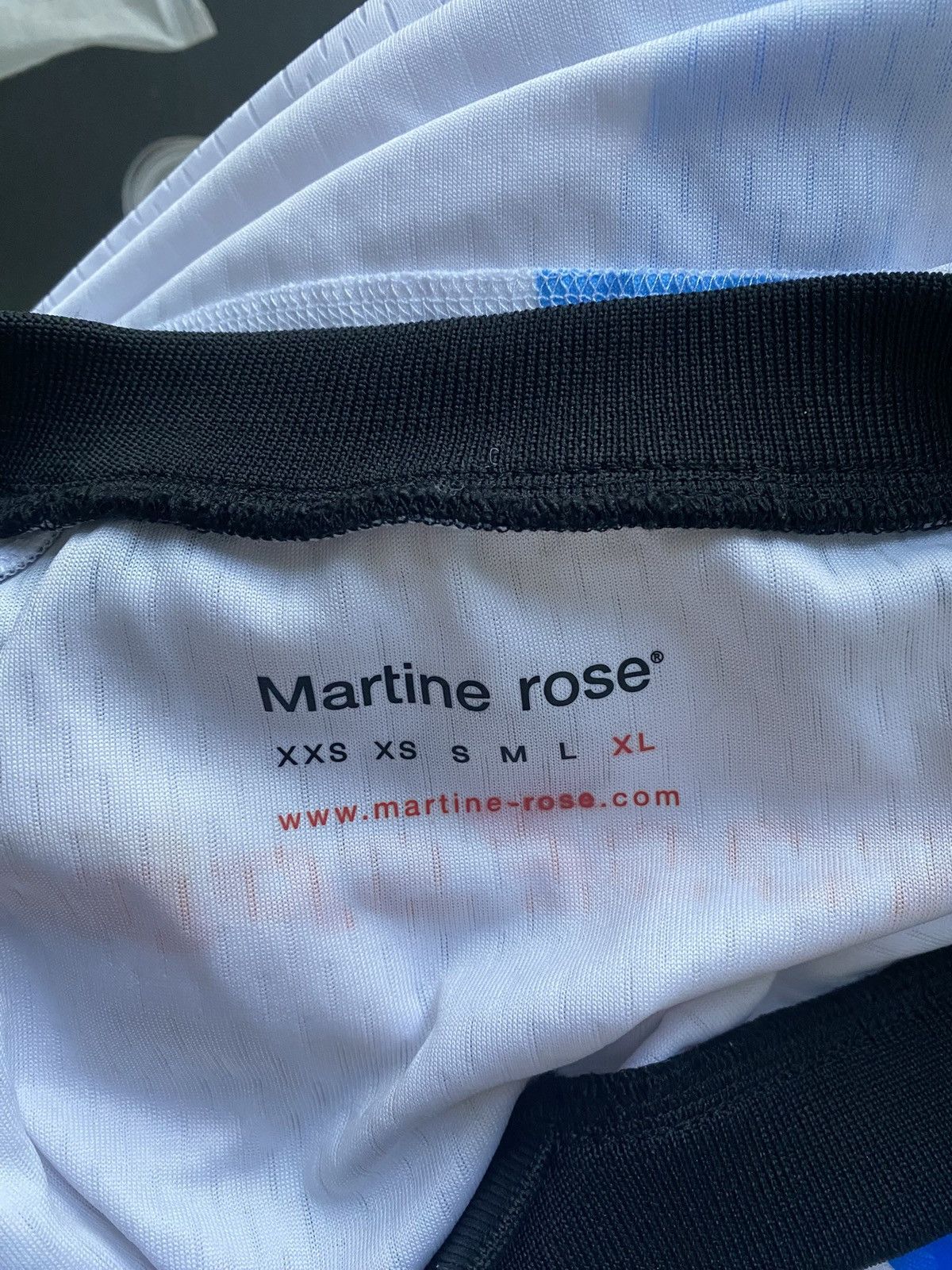 Martine Rose White & Blue Motocross Jersey T-shirt Martine Rose Size US XL / EU 56 / 4 - 8 Thumbnail