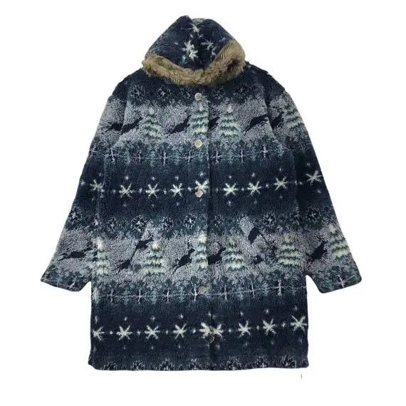 L.L. Bean Vtg 80’ L.L BEAN USA Navajo Trench Coat Parka Fleece Jacket Size M / US 6-8 / IT 42-44 - 1 Thumbnail