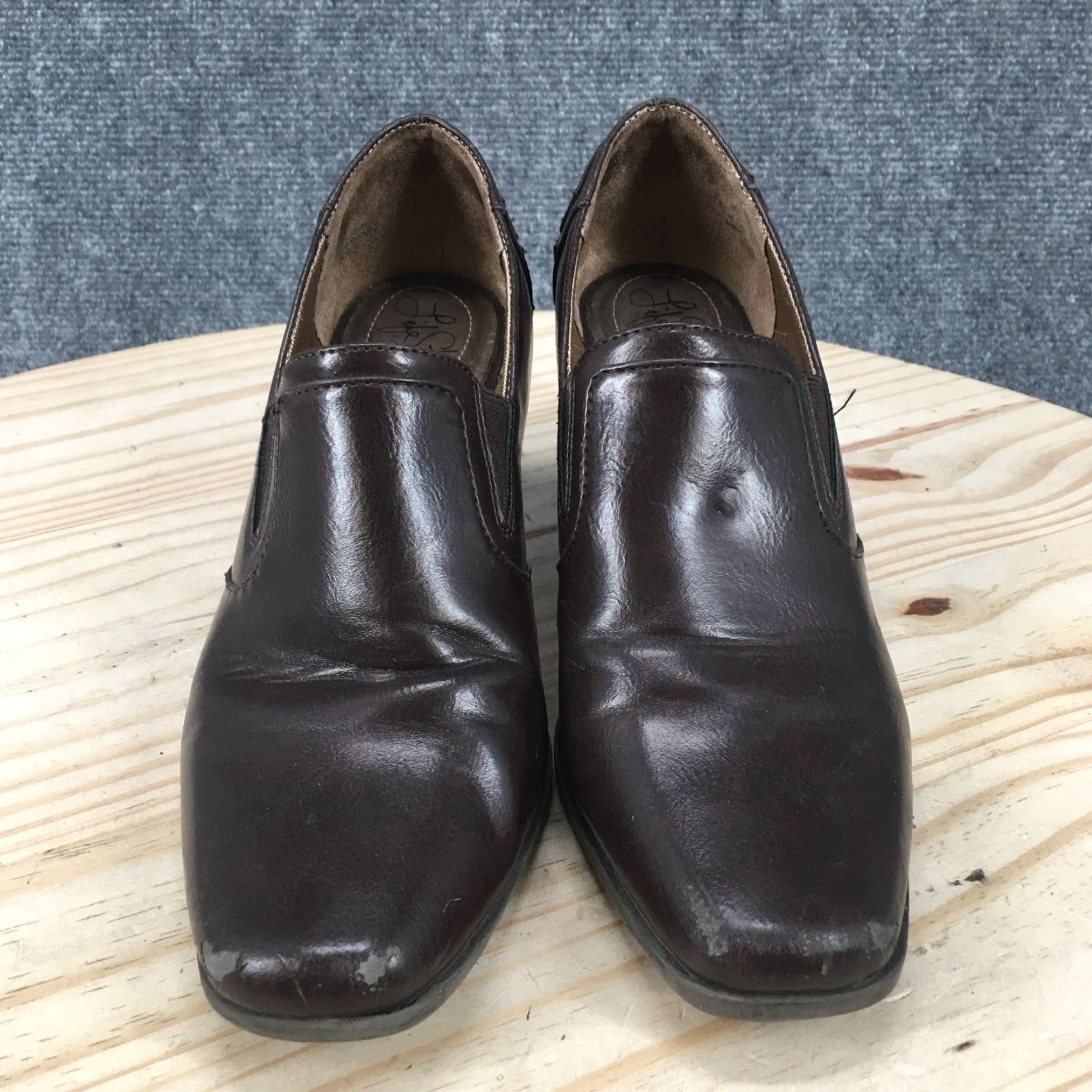 Vintage LifeStride Boots Womens 7.5 M Scout Ankle Bootie Brown Faux Leather Block Heels Boots Size US 8 / IT 38 - 7 Thumbnail