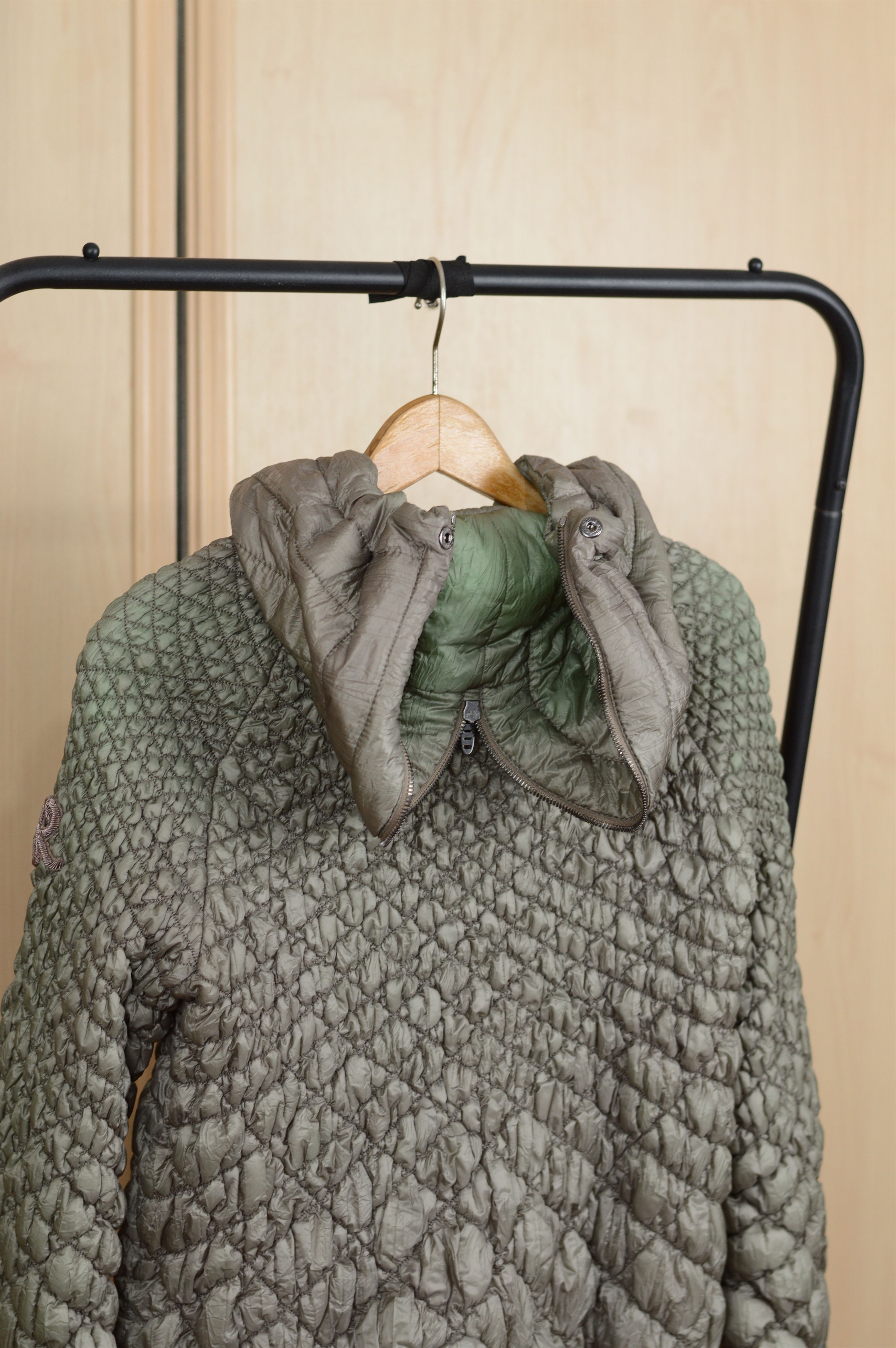 Ermanno Scervino Ermanno Scervino Quilted Hooded Jacket Olive Green Size S / US 4 / IT 40 - 9 Thumbnail