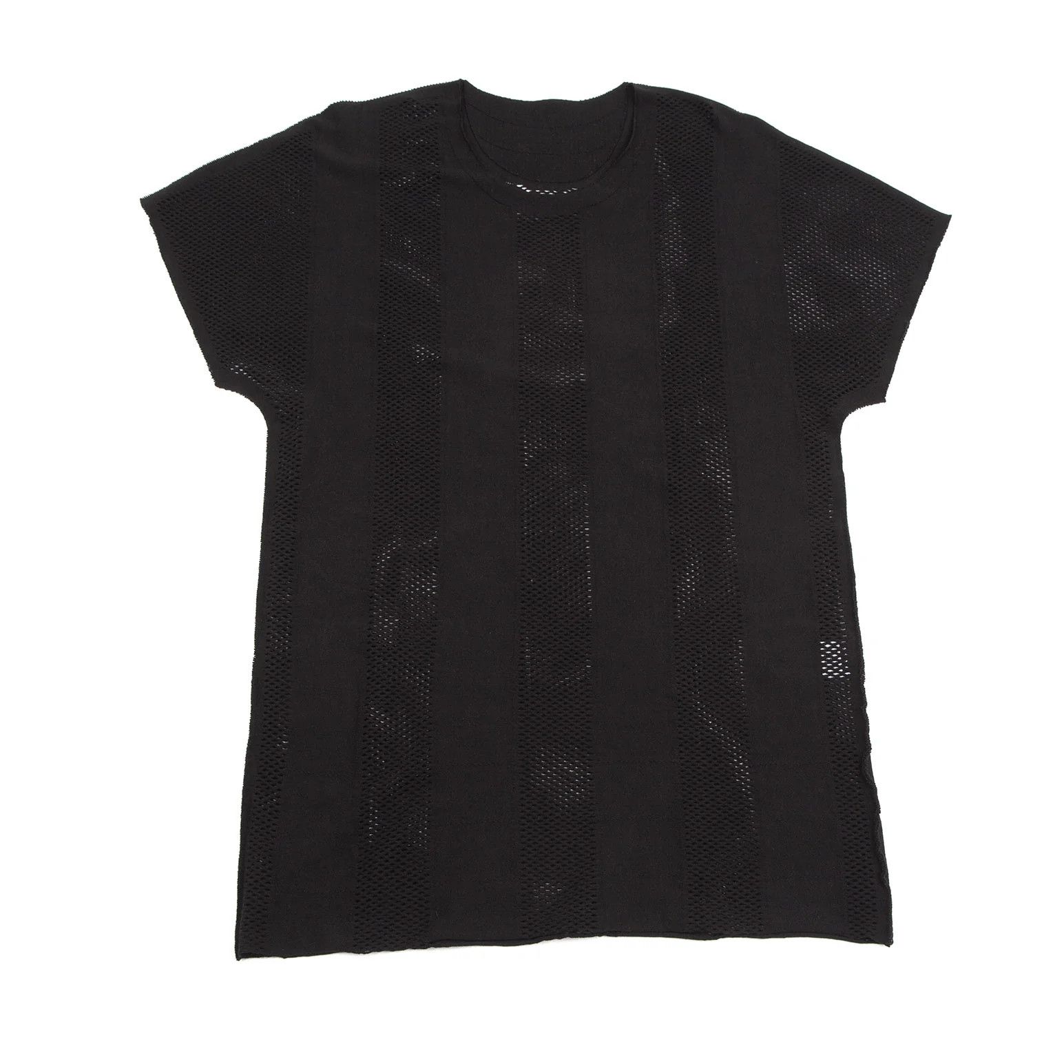 Issey Miyake Mesh Stripe Stretch T-Shirt in Black 4 Size US XL / EU 56 / 4 - 1 Thumbnail