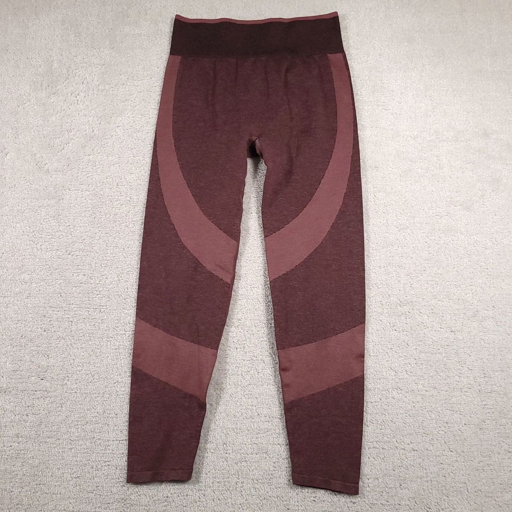 Pinko VINTAGE? No — Victoria's Secret PINK Leggings Womens Large Maroon Seamless High Rise Yoga Pant Size 36" / US 14 / IT 50 - 2 Thumbnail