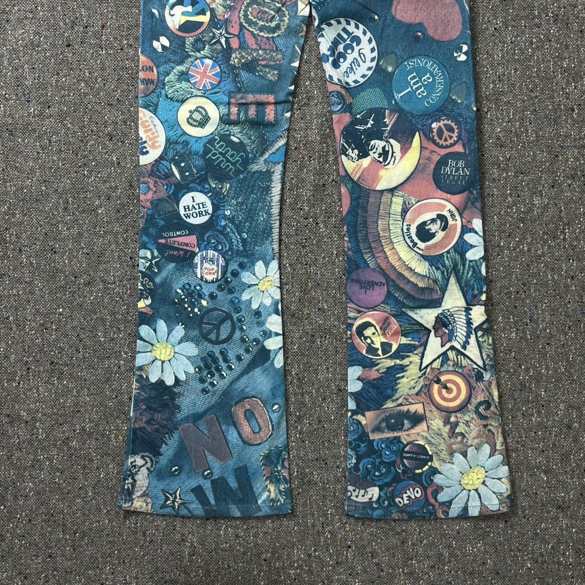 Other Rare Vintage Modzart London All Over Print Jeans Size 26" / US 2 / IT 38 - 9 Thumbnail