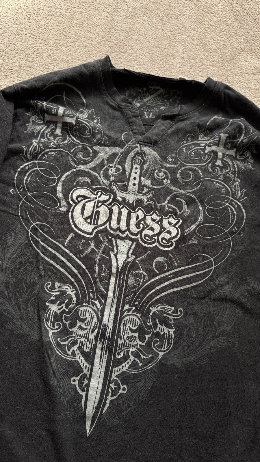 Le Grande Bleu (L.G.B.) Guess Y2K anarchy gothic long sleeve grunge LGB if6was9 vibe Size US XL / EU 56 / 4 - 3 Thumbnail