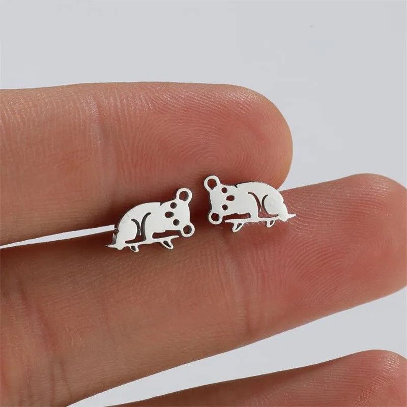 Jewelry Koala Mini Stud Earrings Charm Earring Gift Size ONE SIZE - 1 Thumbnail
