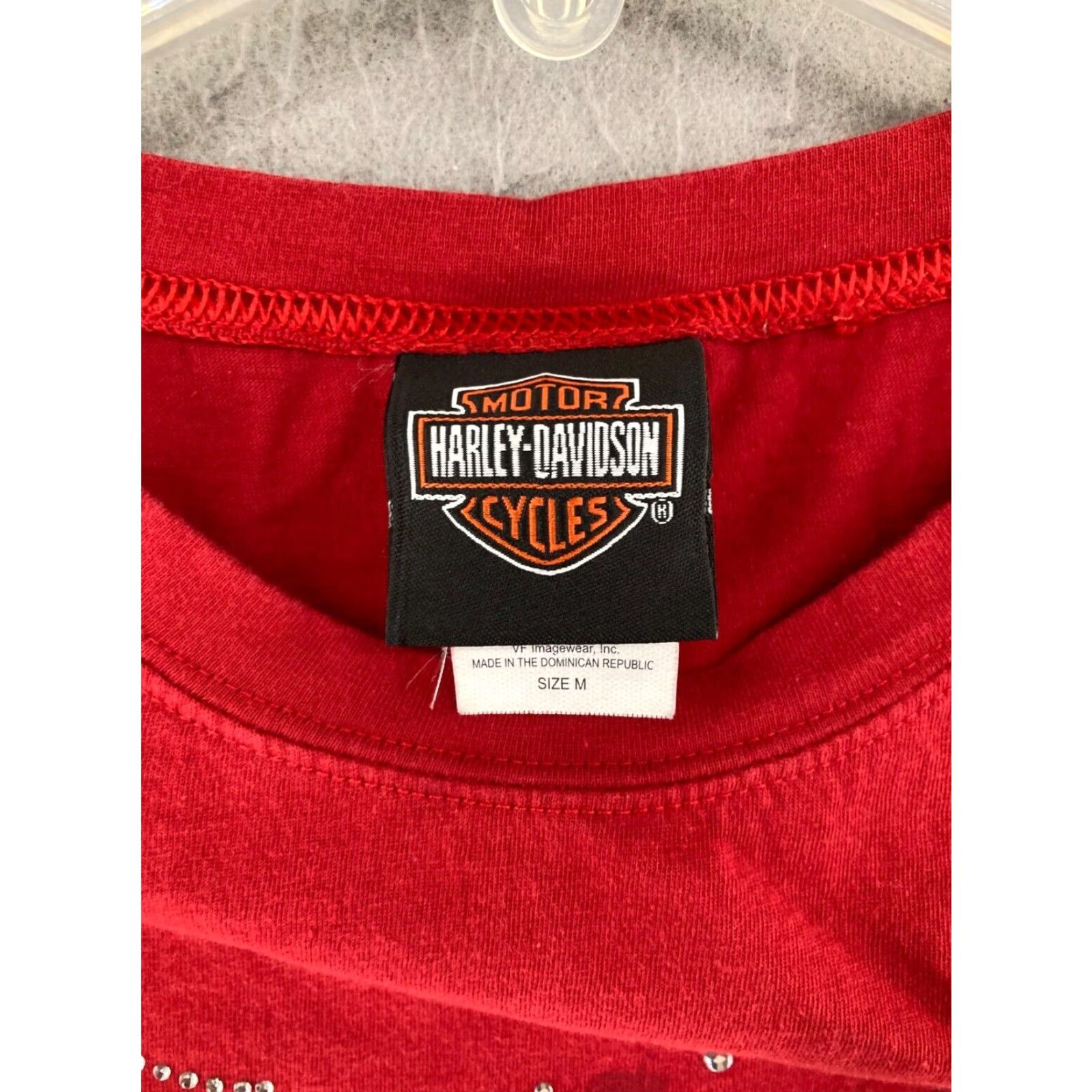 Harley Davidson Harley-Davidson TShirt Medium Red Spellout Bedazzled Orange Park FL Size M / US 6-8 / IT 42-44 - 5 Thumbnail