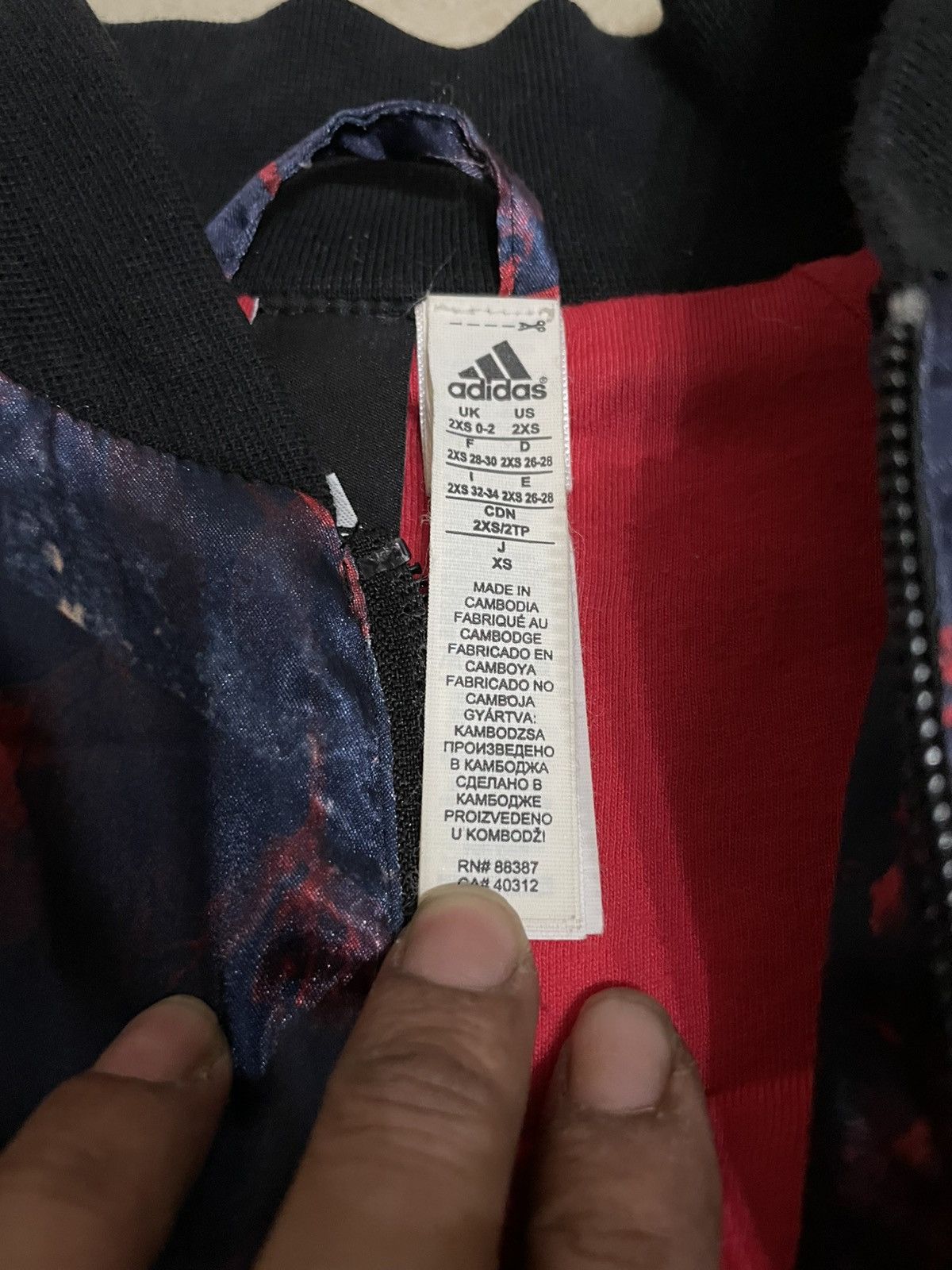 Adidas Adidas Jacket Womens Blue Red Geometric Size XS / US 0-2 / IT 36-38 - 6 Thumbnail