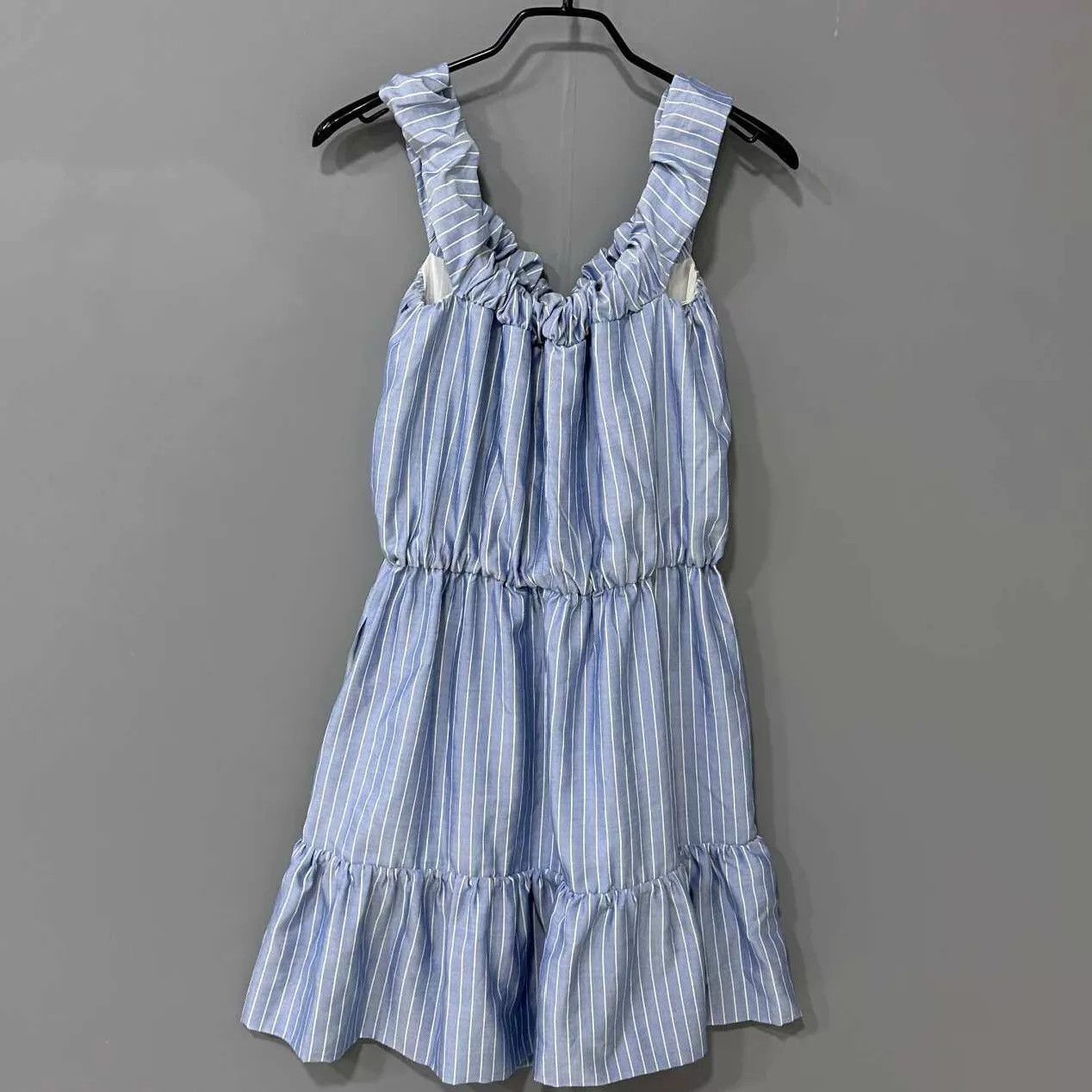 Celine Celine Light Blue Metallic Logo Cami Dress 99 New Size XS / US 0-2 / IT 36-38 - 3 Thumbnail