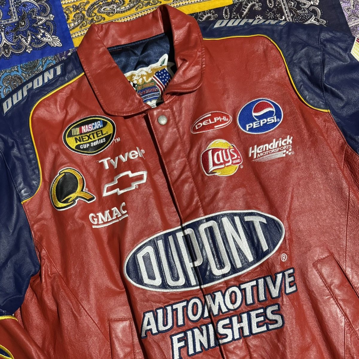 DuPont × Jeff Hamilton × NASCAR Vintage leather jacket Jeff Hamilton dupont Size US XL / EU 56 / 4 - 3 Thumbnail