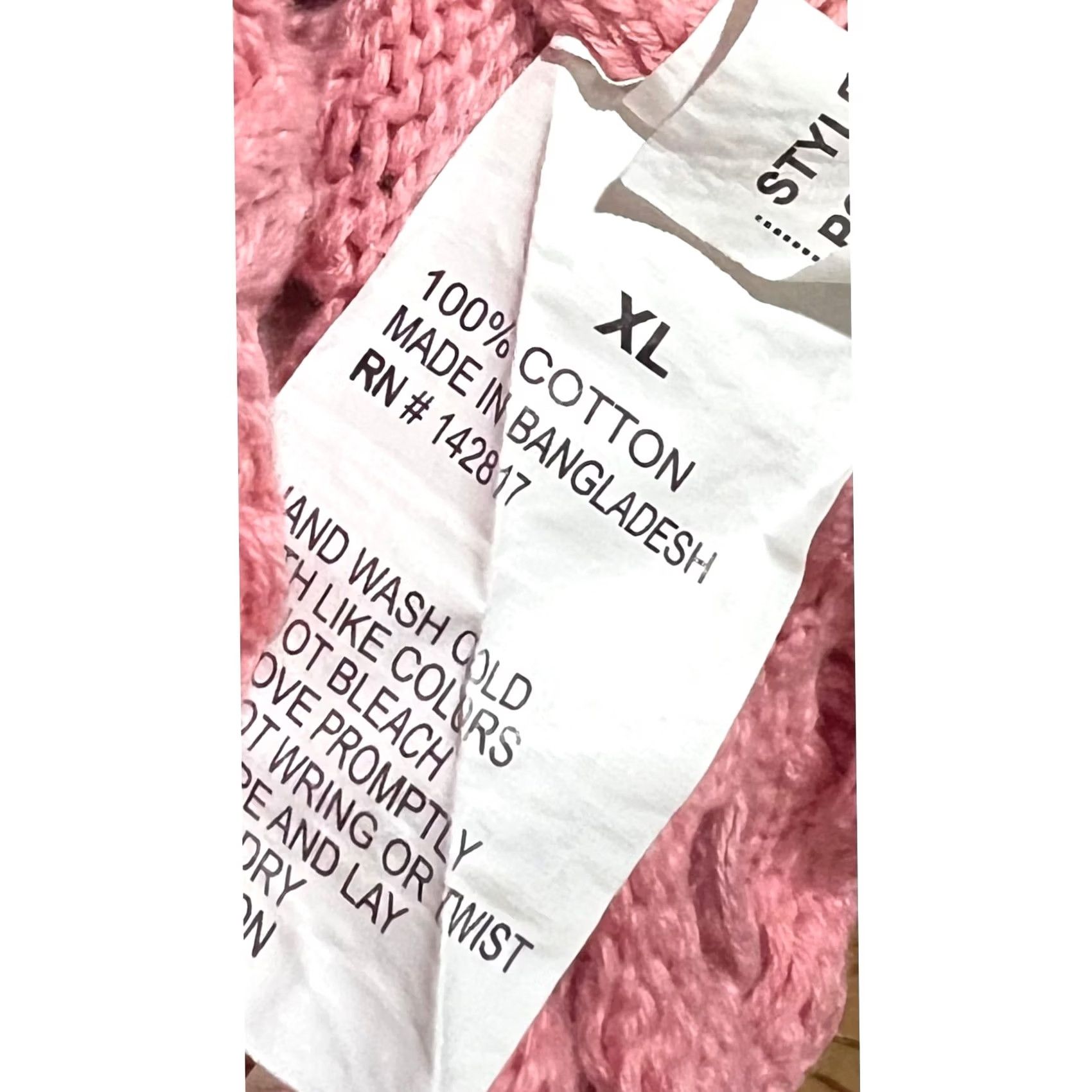 Changes VINTAGE Love Change Italy Shrug Crochet Sweater XL Tie Front Pink 3D Dimensional Flowers Size XL / US 12-14 / IT 48-50 - 7 Thumbnail