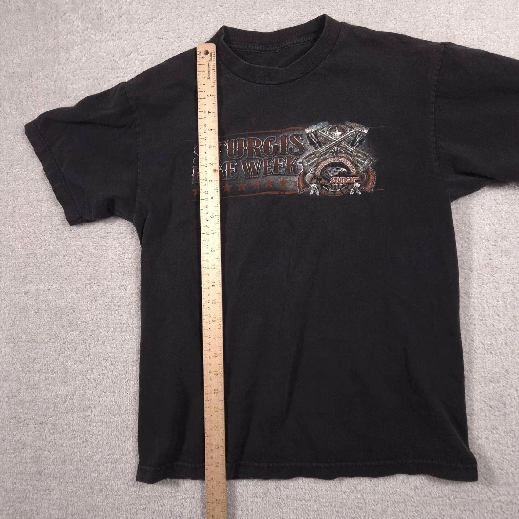 Vintage Sturgis Bike Week Shirt Mens Small Black 75th Anniversary Graphic Tee Biker Size US S / EU 44-46 / 1 - 6 Thumbnail