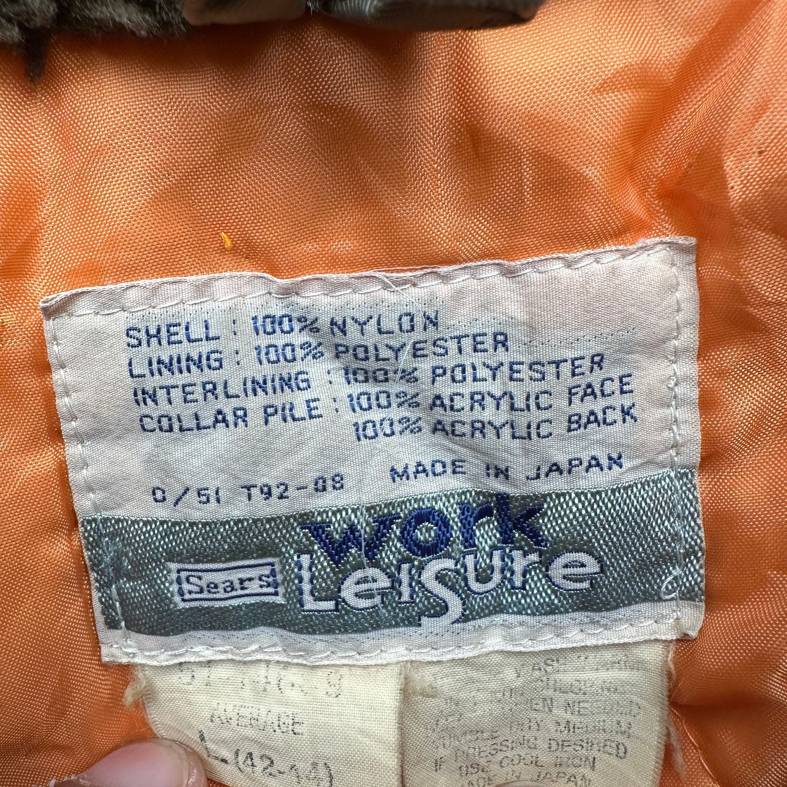 Sears VTG 70s Sears Work Leisure Bomber Jacket Large Collar Japan Size US L / EU 52-54 / 3 - 3 Thumbnail