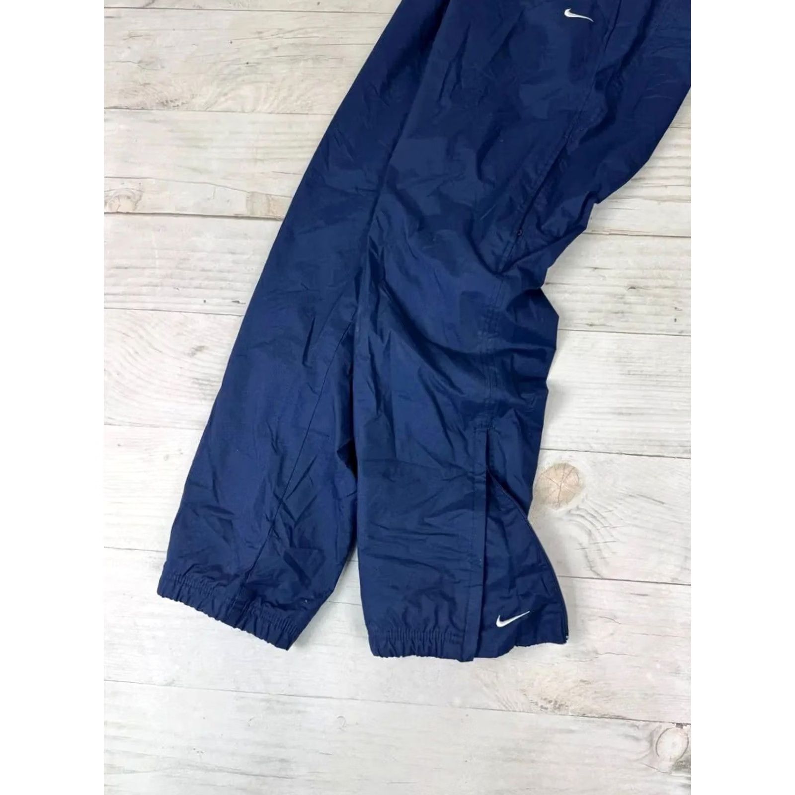 Nike VINTAGE Nike Track Pants Men S Blue Nylon Drill 00s Swoosh Nylon Drill 90s 00s Nike Track Pants Mens Blue S Size US 29 - 4 Thumbnail