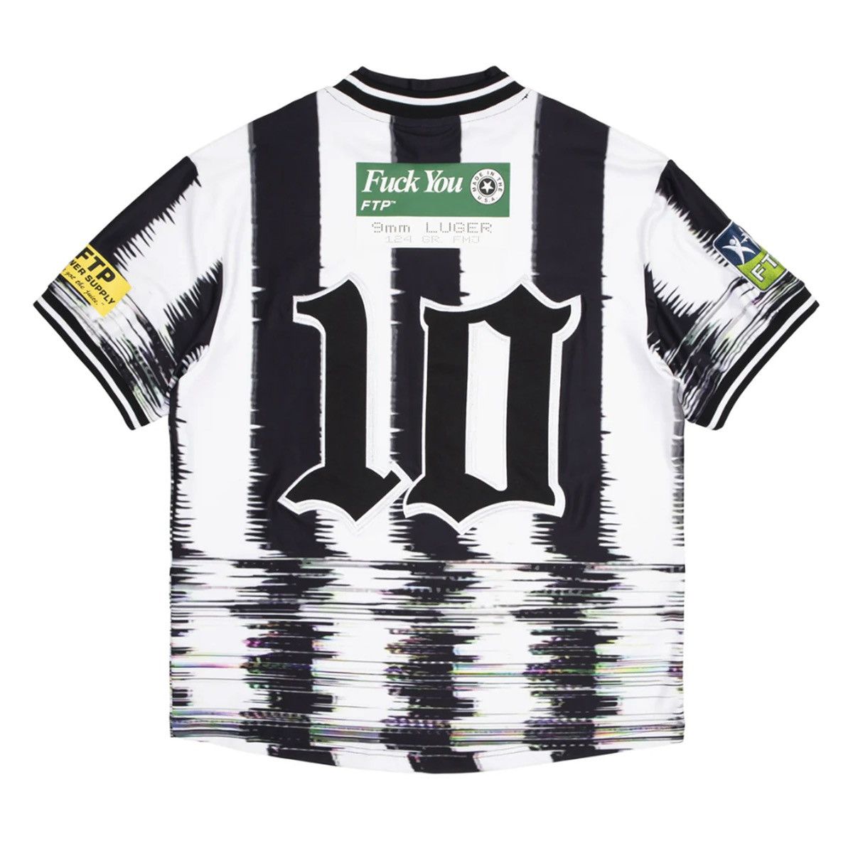 Fuck The Population FTP Blurred Vision Distorted Soccer Jersey White Size US M / EU 48-50 / 2 - 2 Thumbnail