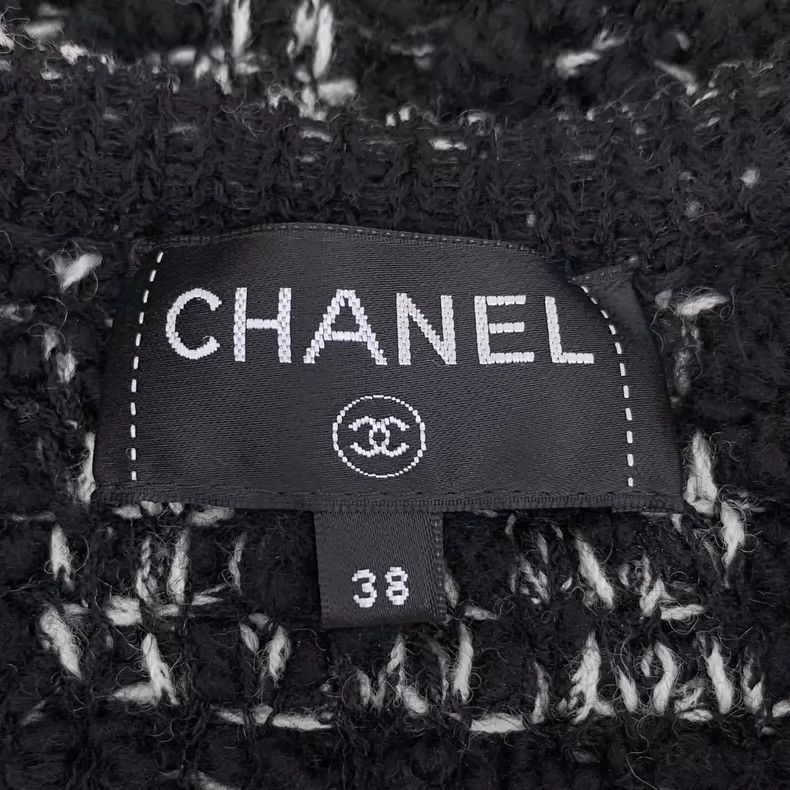Chanel Chanel Black chain woven wool long-sleeved coat 2504-Nextar Size XS / US 0-2 / IT 36-38 - 7 Thumbnail