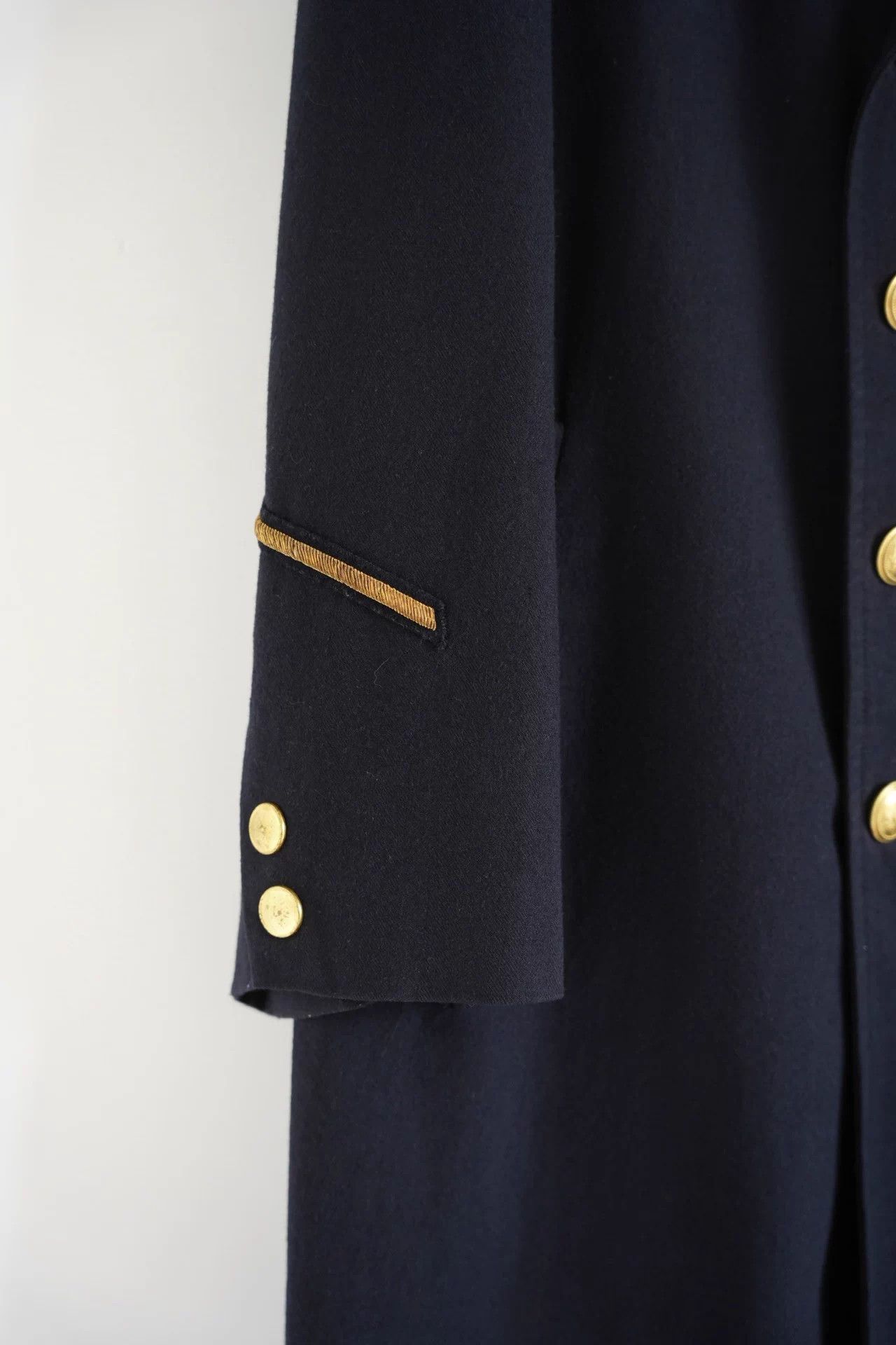 Yohji Yamamoto Yohji Yamamoto 90s Y's Double Breasted Gold Button Navy Coat Size US L / EU 52-54 / 3 - 4 Thumbnail