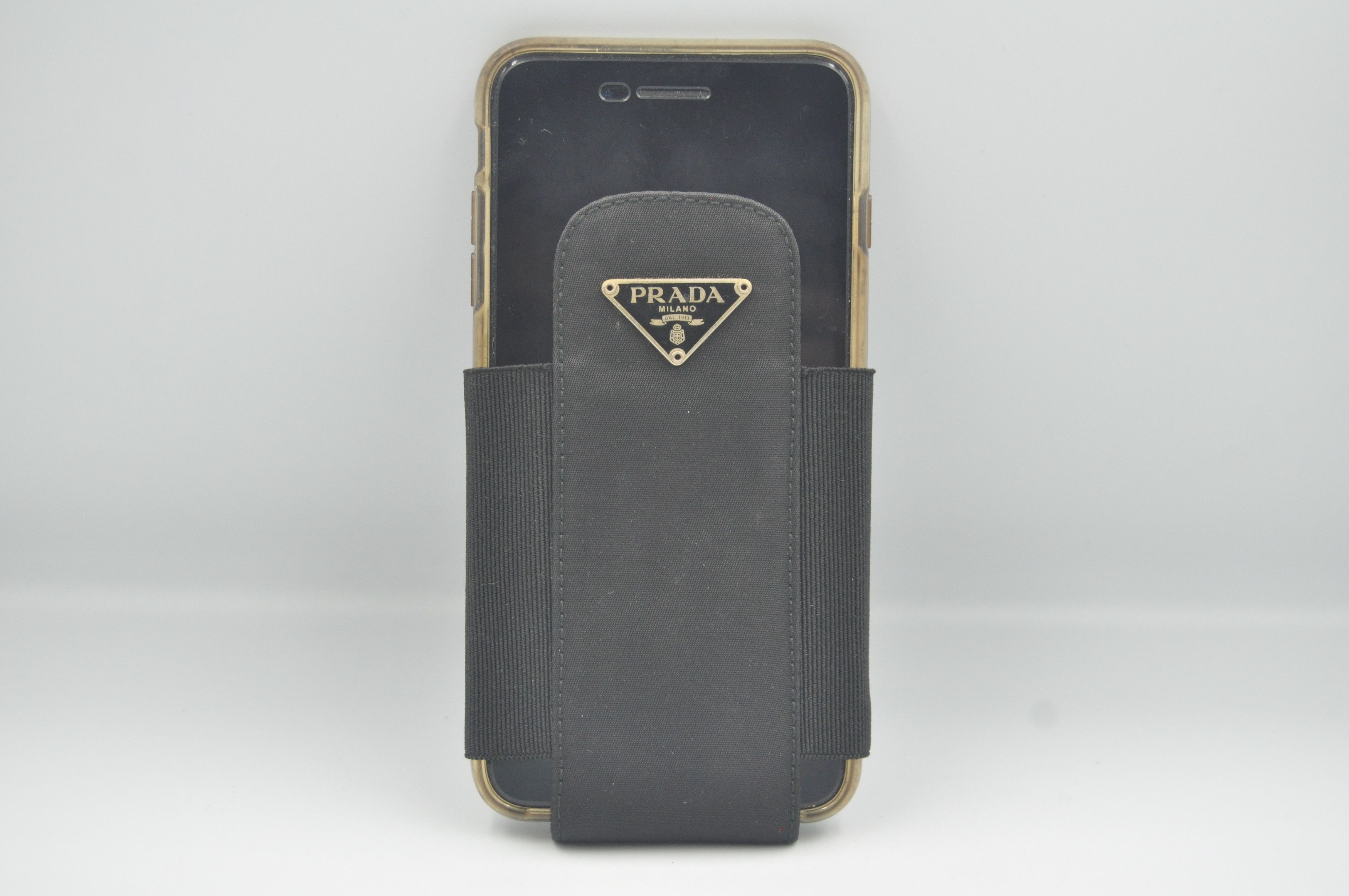 image of Prada - Phone Case Pouch in Black, Men's