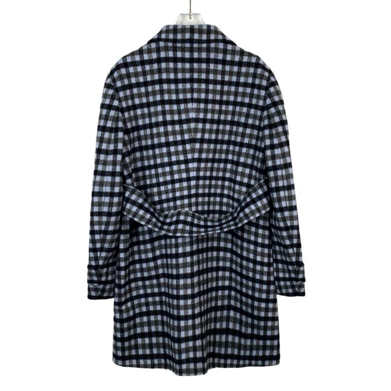 Prada Prada Color-blocked lapel plaid wool belt coat 2501-Nextarr Size US S / EU 44-46 / 1 - 2 Thumbnail